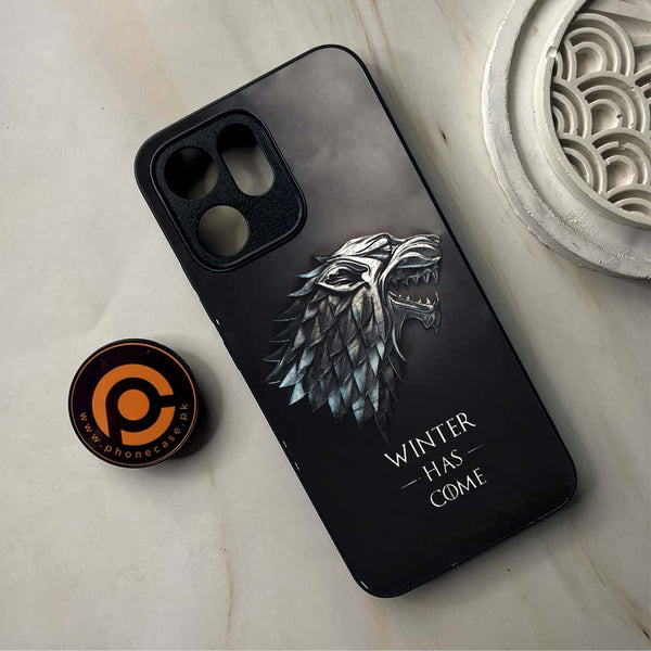 Oppo Reno 14F - Winter Has Come GOT - Premium Metal Printed Soft Bumper Shockproof Case