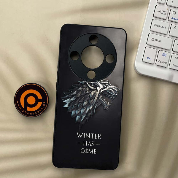 Honor x9b 5G - Winter Has Come GOT - Premium Metal Printed soft Bumper shock Proof Case