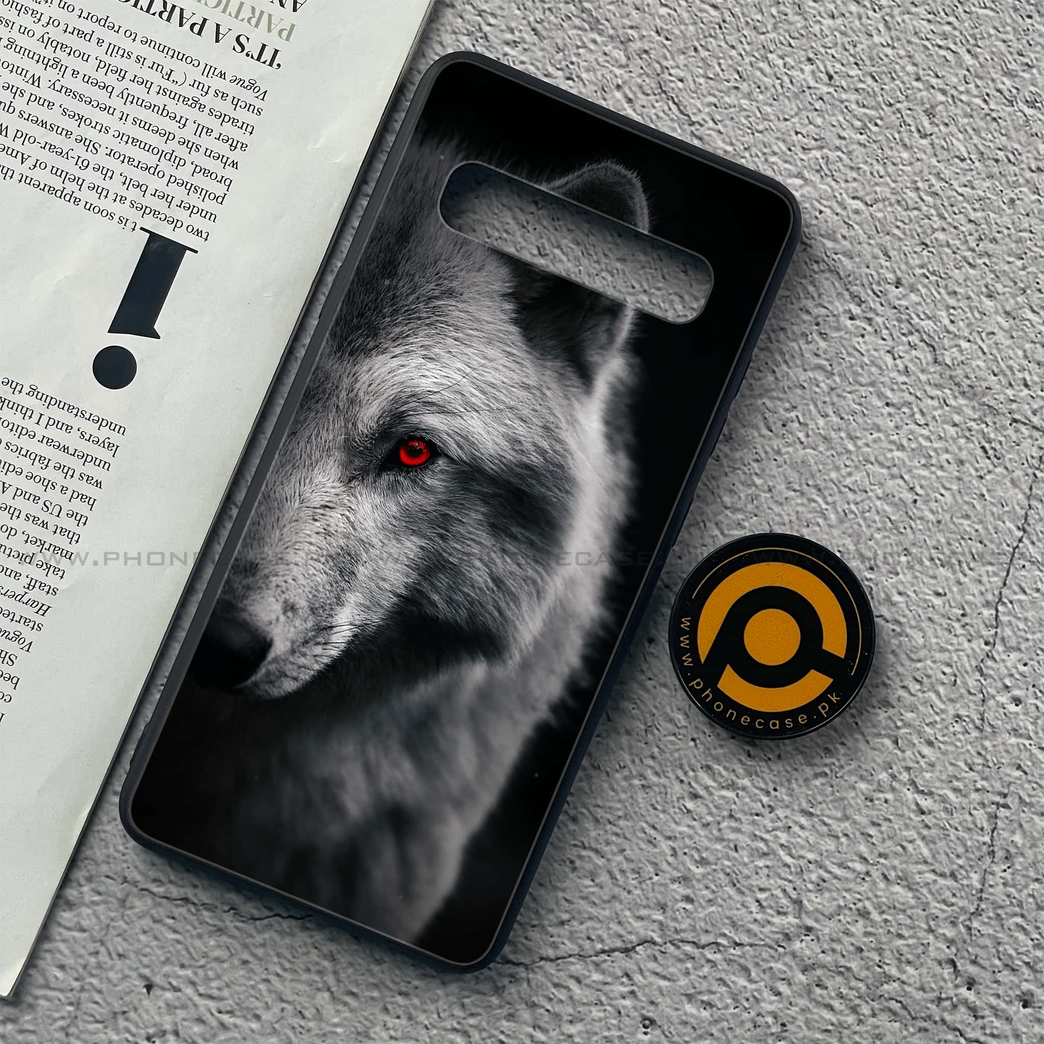 Samsung Galaxy S10 5G - Wolf  Series - Premium Printed Glass soft Bumper shock Proof Case