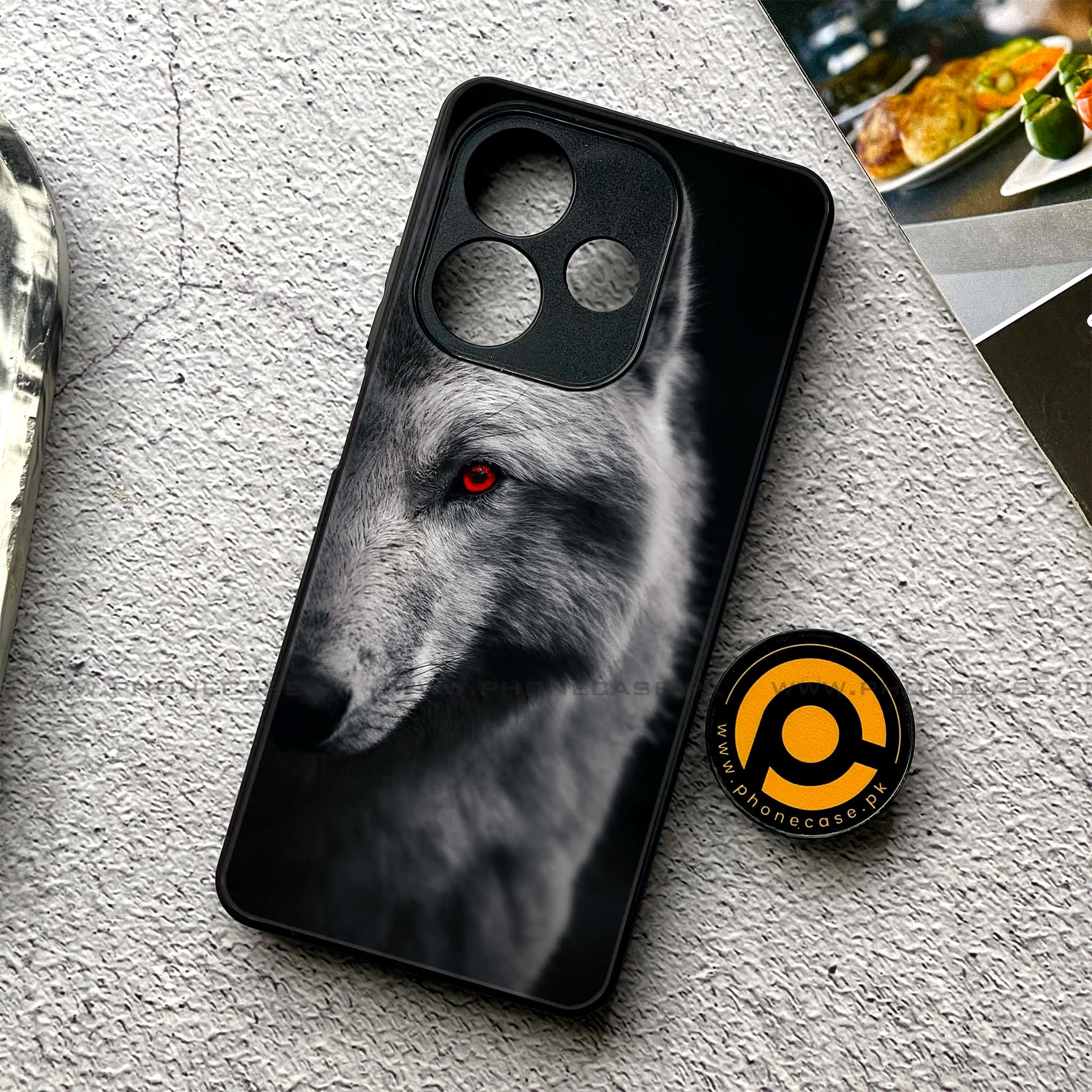 Oppo A5 Pro - Wolf Series - Premium Metal Printed soft Bumper shock Proof Case