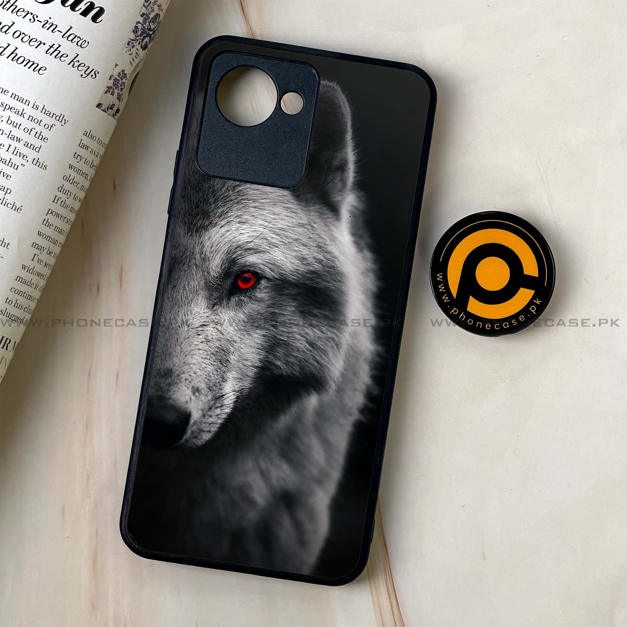 Realme C30 - Wolf Series - Premium Printed Glass soft Bumper shock Proof Case