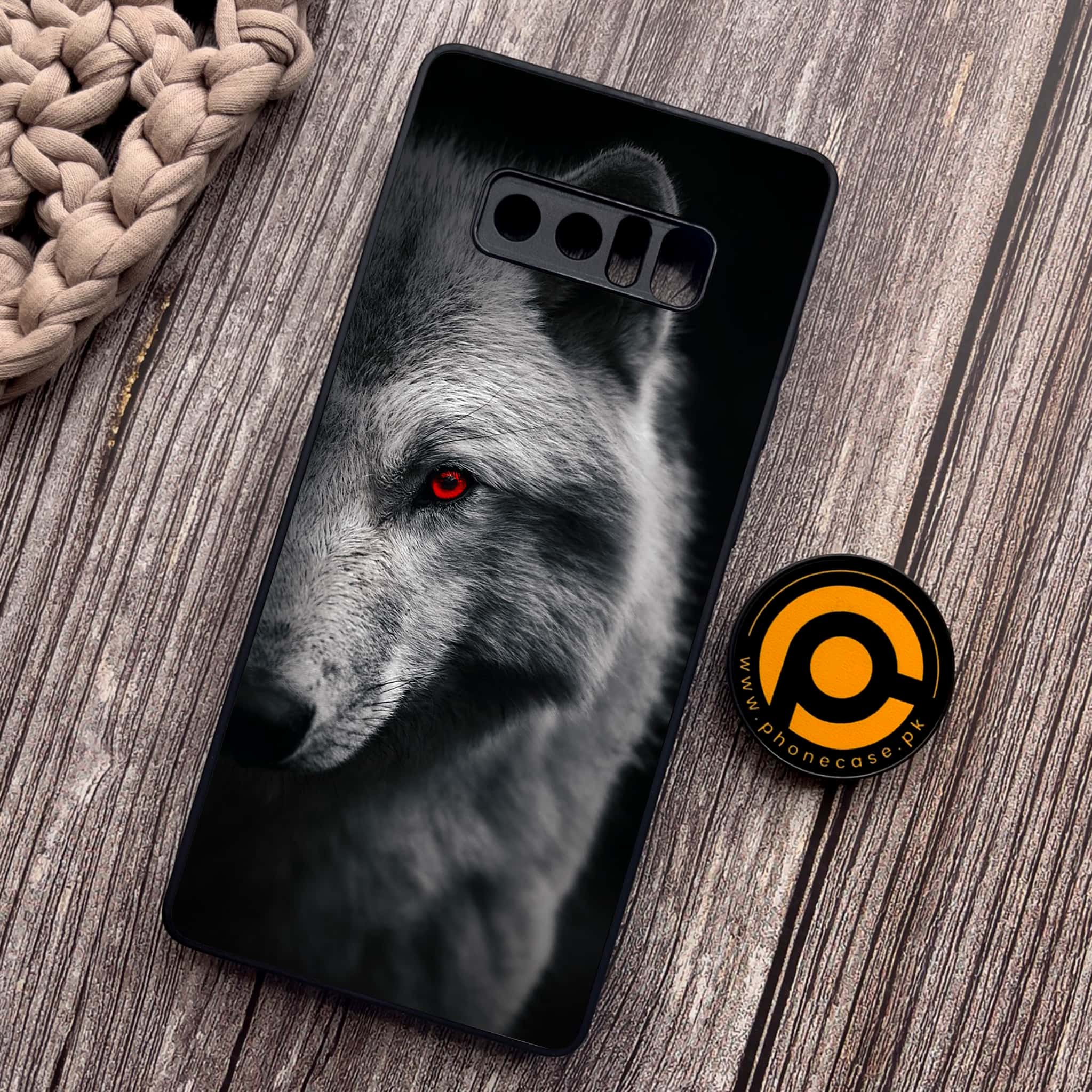 Samsung Galaxy Note 8 -Wolf Series - Premium Metal Printed soft Bumper shock Proof Case