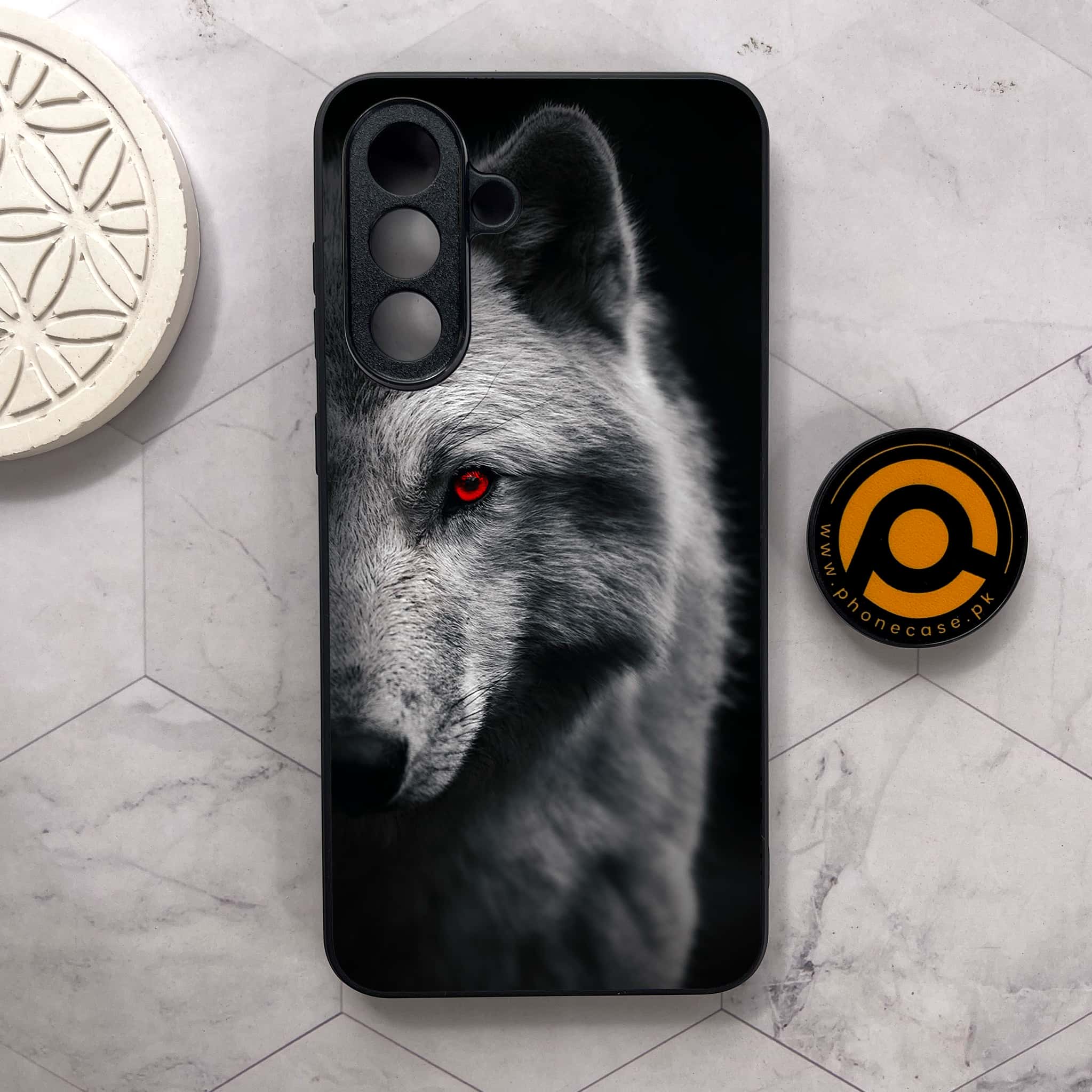 Samsung Galaxy A56 5G - Wolf Series - Premium Metal Printed soft Bumper shock Proof Case