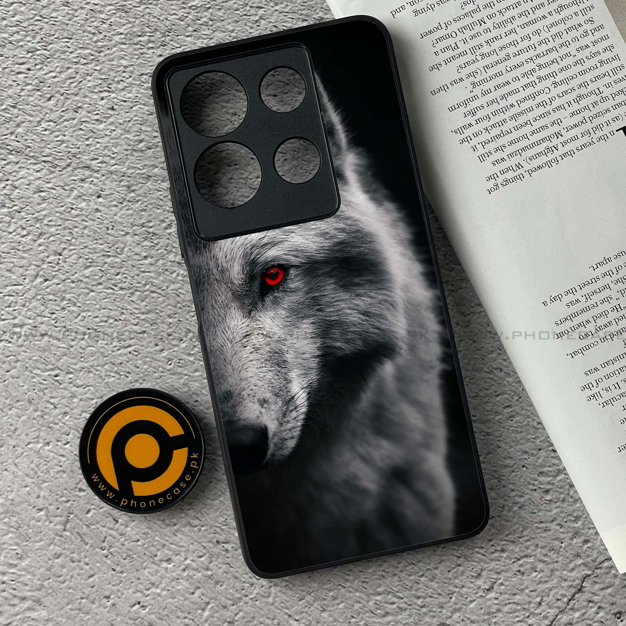 Infinix Note 30 - Wolf Series - Premium Printed Glass soft Bumper shock Proof Case