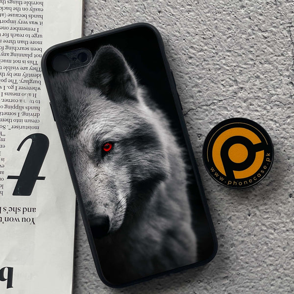iPhone 7 / 8 - Wolf Design 10- Premium Printed Glass soft Bumper shock Proof Case CS-44754