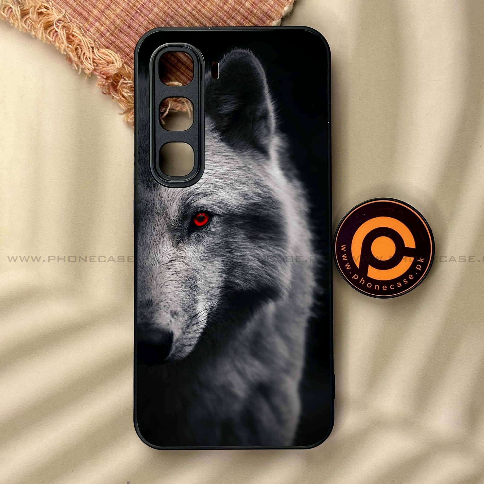 Infinix Hot 60 Pro - Wolf Series - Premium Metal Printed soft Bumper shock Proof Case