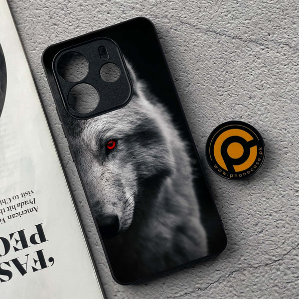 Xiaomi Redmi Note 14 - Wolf Design 10  - Premium Printed Glass soft Bumper shock Proof Case CS-38166
