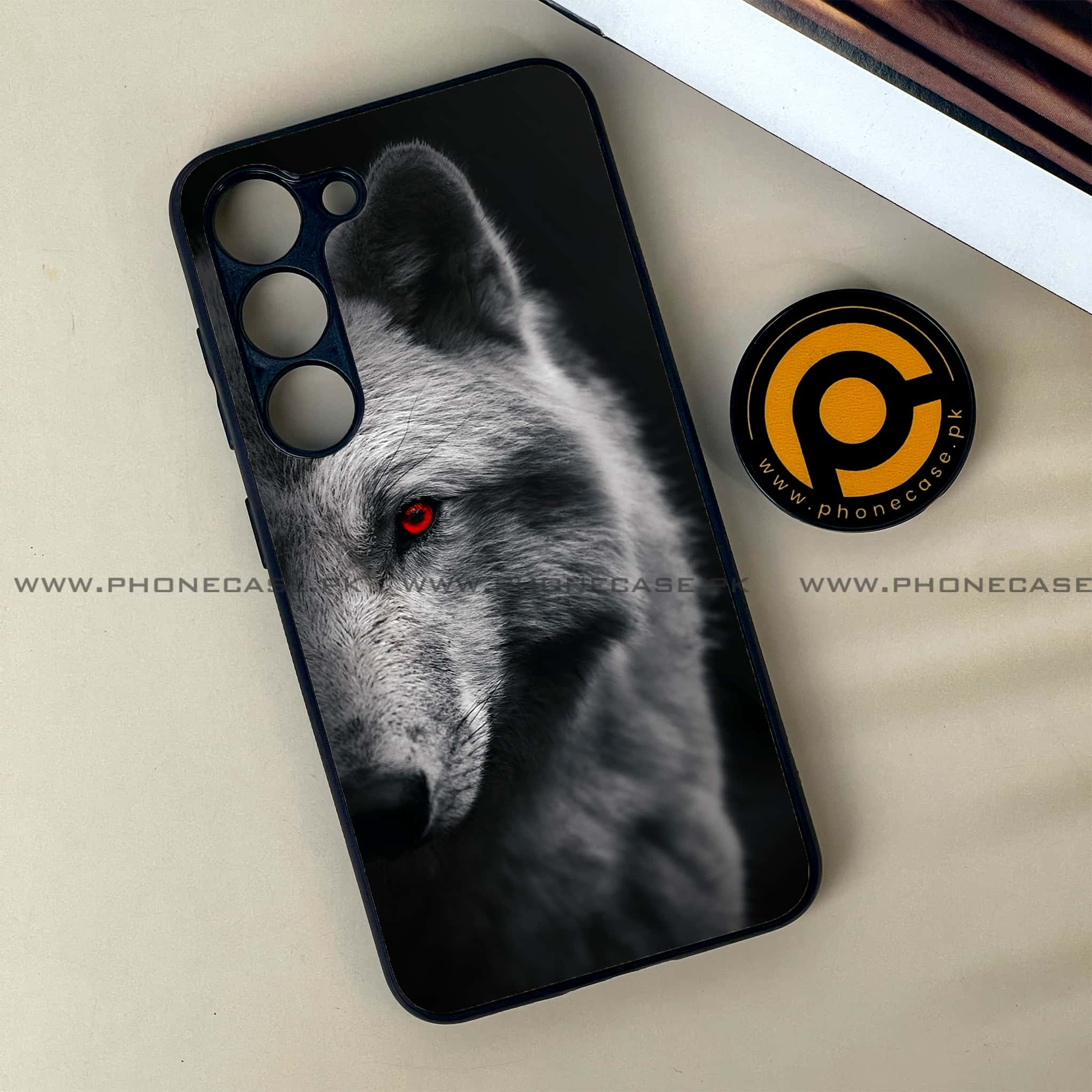 Samsung Galaxy S23 - Wolf Series - Premium Printed Glass soft Bumper shock Proof Case