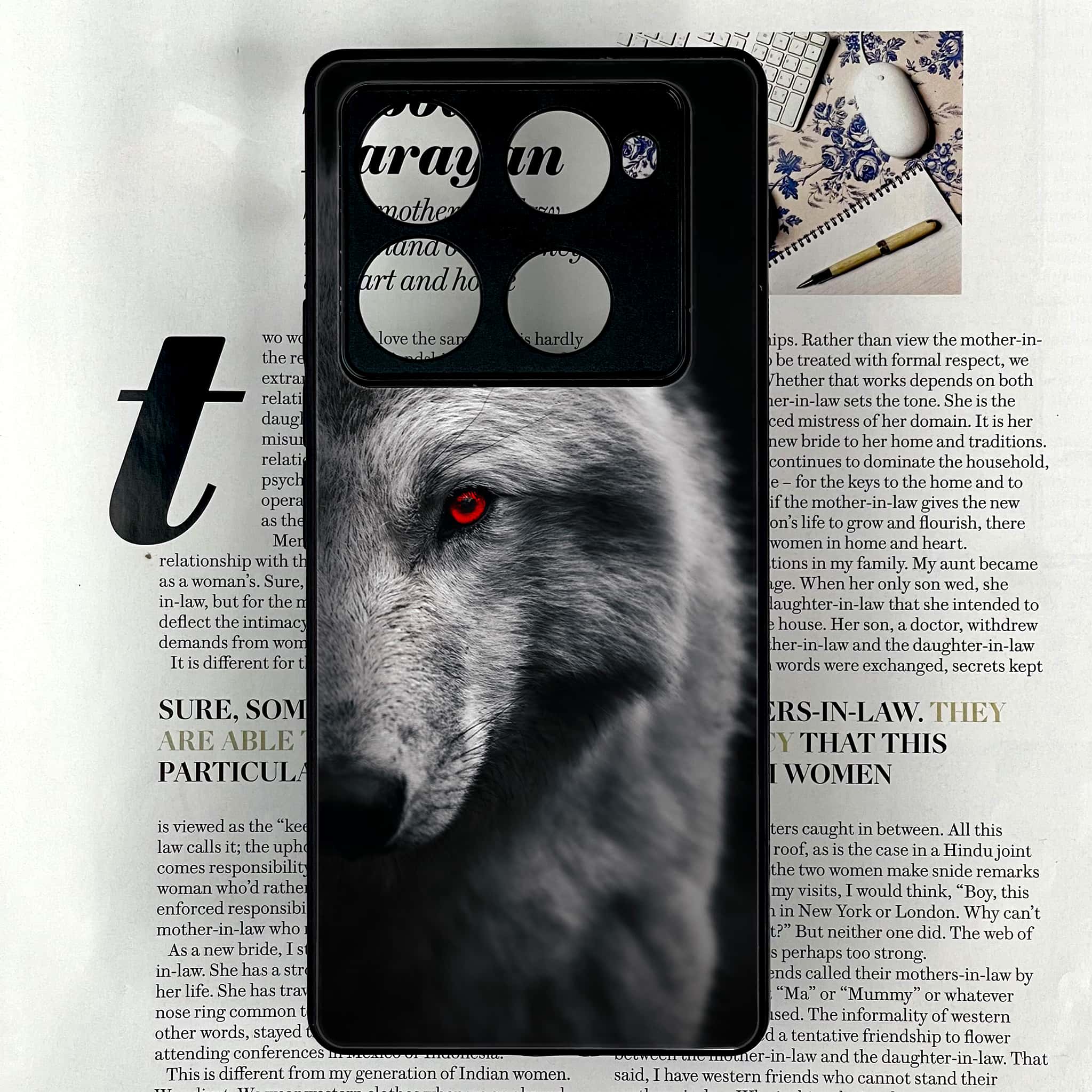 Infinix Note 40 Pro Plus - Wolf Series - Premium Metal Printed soft Bumper shock Proof Case