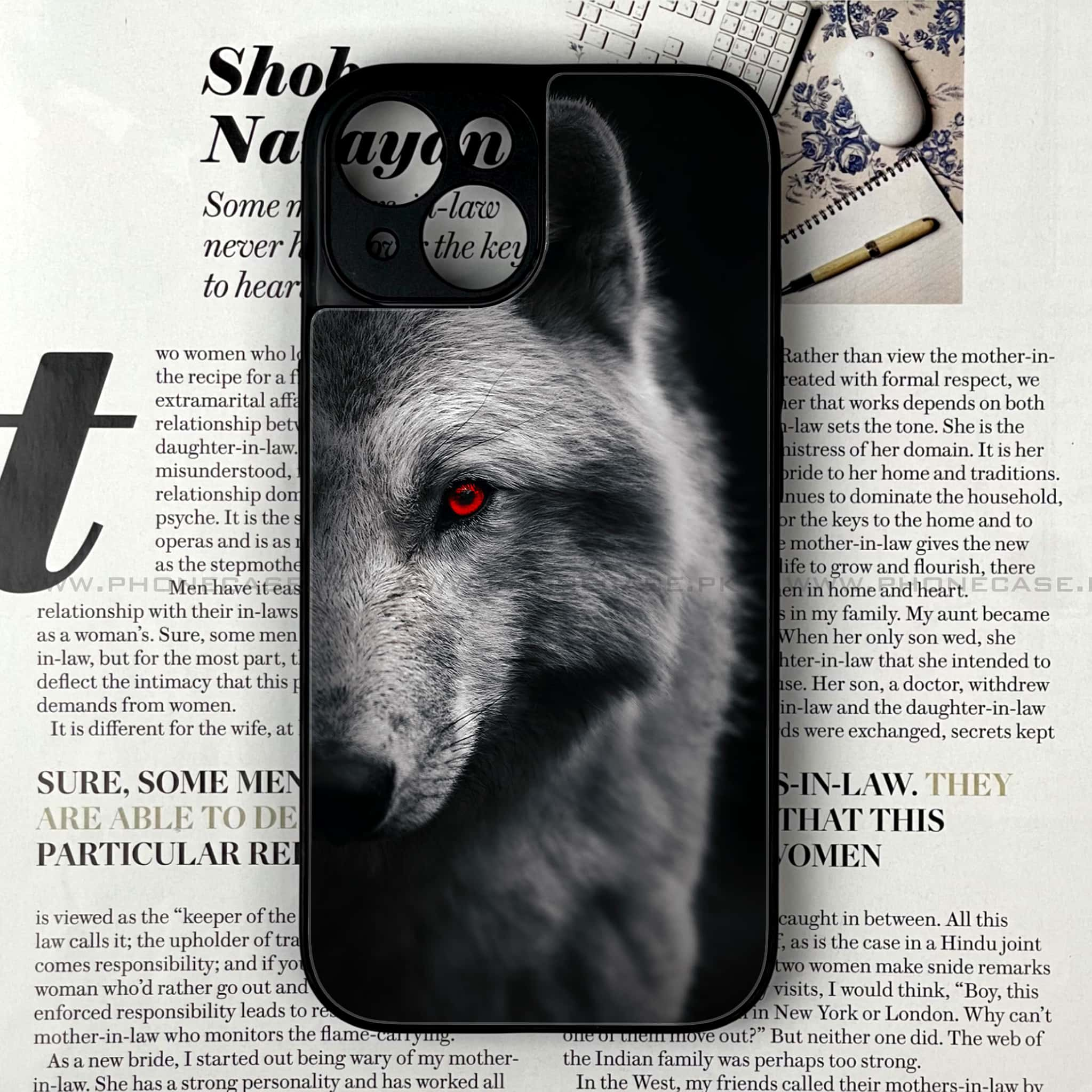 iPhone 13 - Wolf Series - Premium Printed Glass soft Bumper shock Proof Case