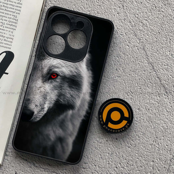 Infinix Hot 40i - Wolf Design 10- Premium Metal Printed soft Bumper shock Proof Case CS-45631