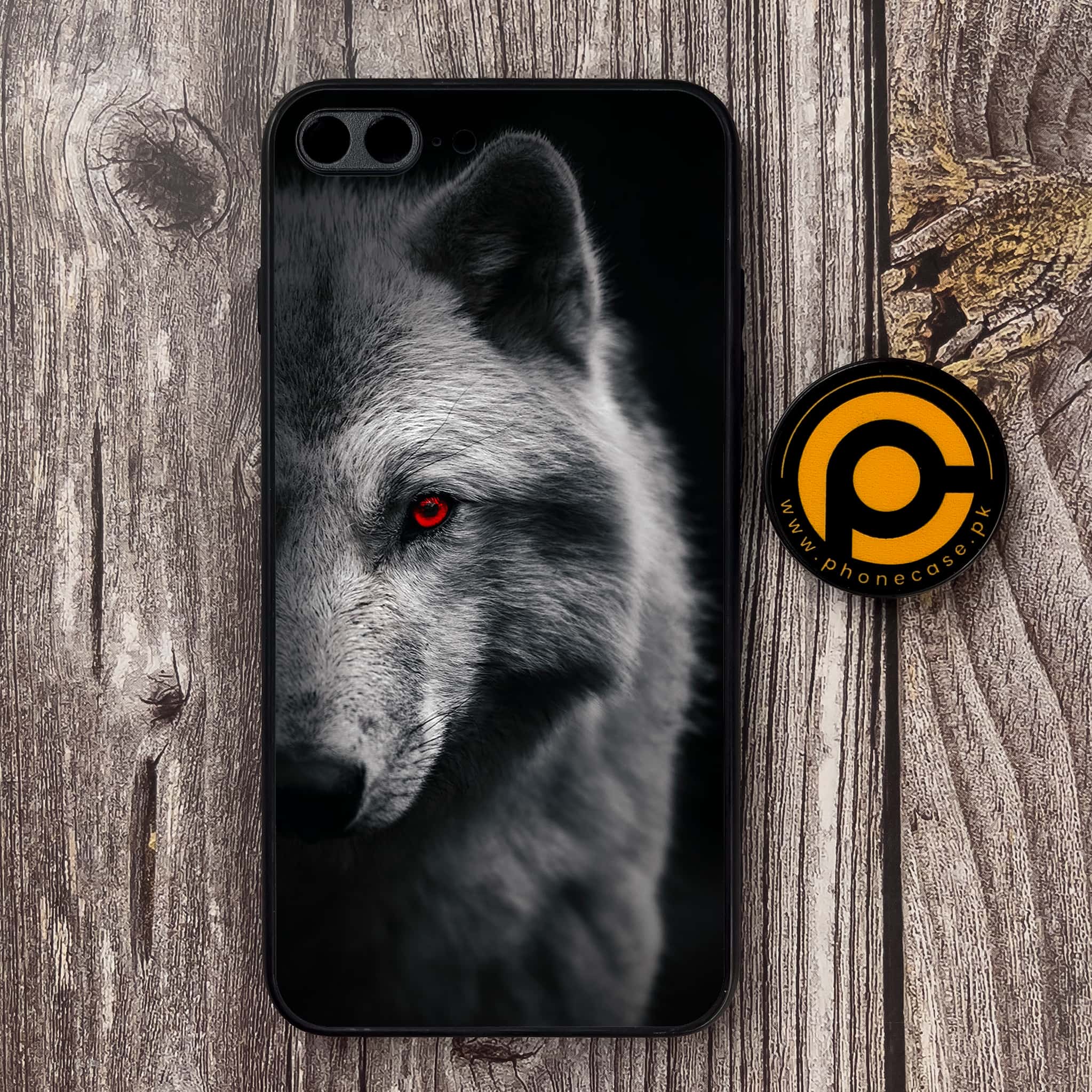 iPhone 7 Plus- Wolf Series - Premium Metal Printed soft Bumper shock Proof Case