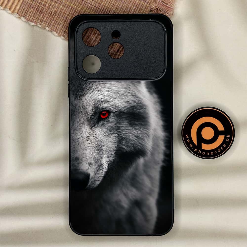Tecno Spark 40 - Wolf Series - Premium Metal Printed soft Bumper shock Proof Case