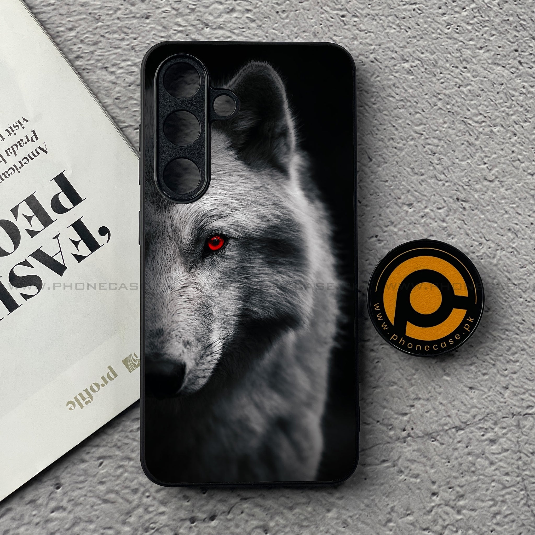 Samsung Galaxy S25 FE - Wolf Series - Premium Metal Printed soft Bumper shock Proof Case