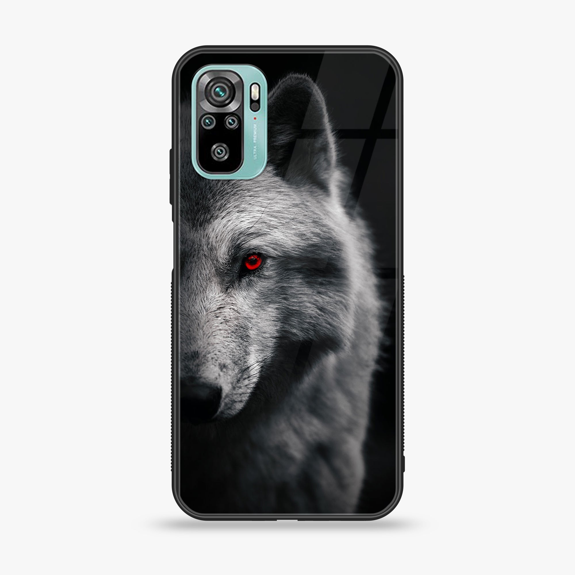 Redmi 10 - Wolf Series - Premium Printed Glass soft Bumper shock Proof Case