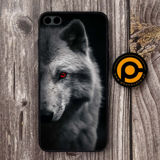 iPhone 7/ 8  Plus- Wolf Design 10- Premium Metal Printed soft Bumper shock Proof Case CS-37235