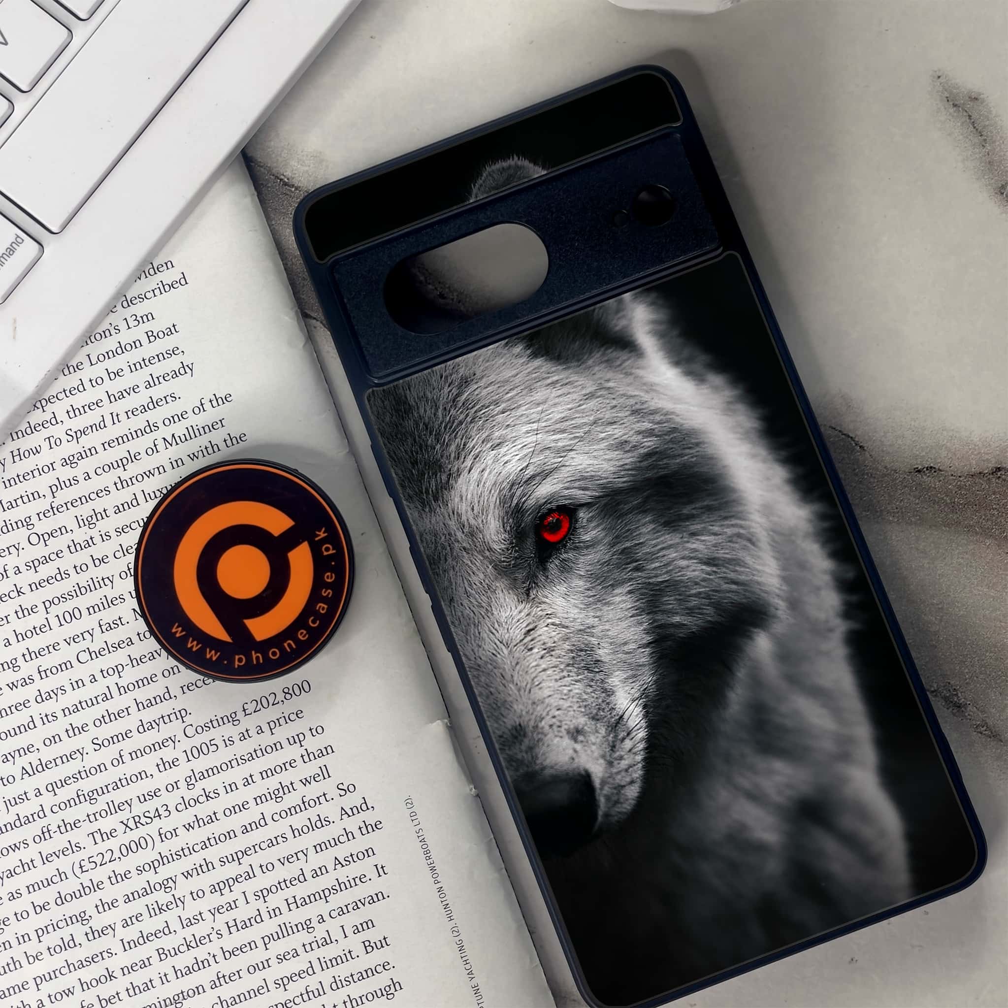 Google Pixel 7 - Wolf Series - Premium Metal Printed soft Bumper Shock Proof Case