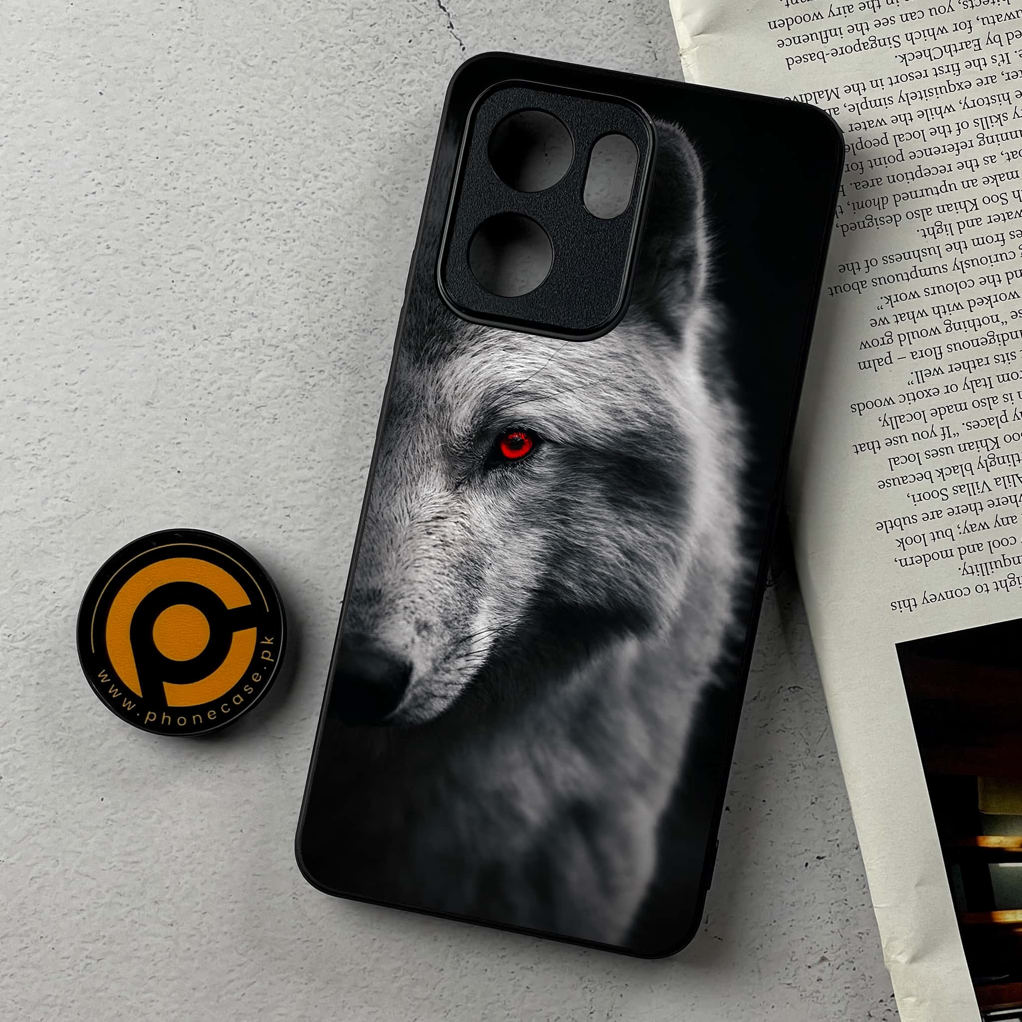 Oppo Reno 13F - Wolf Series - Premium Metal Printed Soft Bumper Shockproof Case