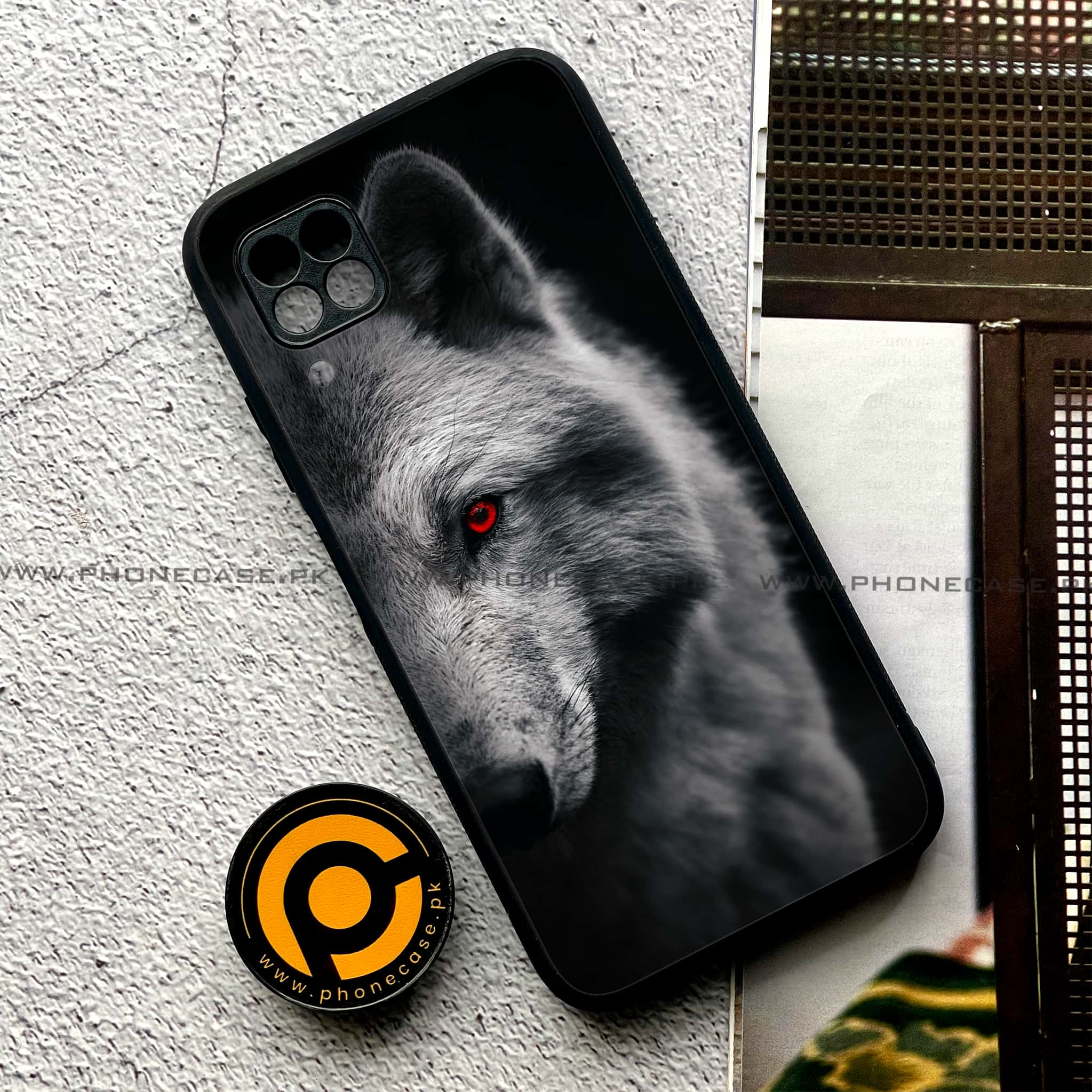 Huawei P40 Lite - Wolf Series - Premium Printed Glass soft Bumper shock Proof Case