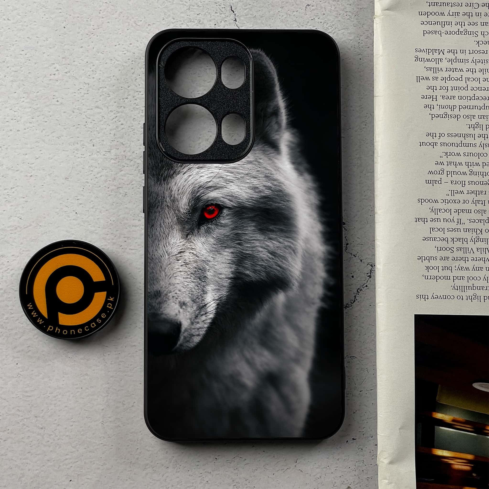 Oppo Reno 13 Pro - Wolf Series - Premium Metal Printed Soft Bumper Shockproof Case