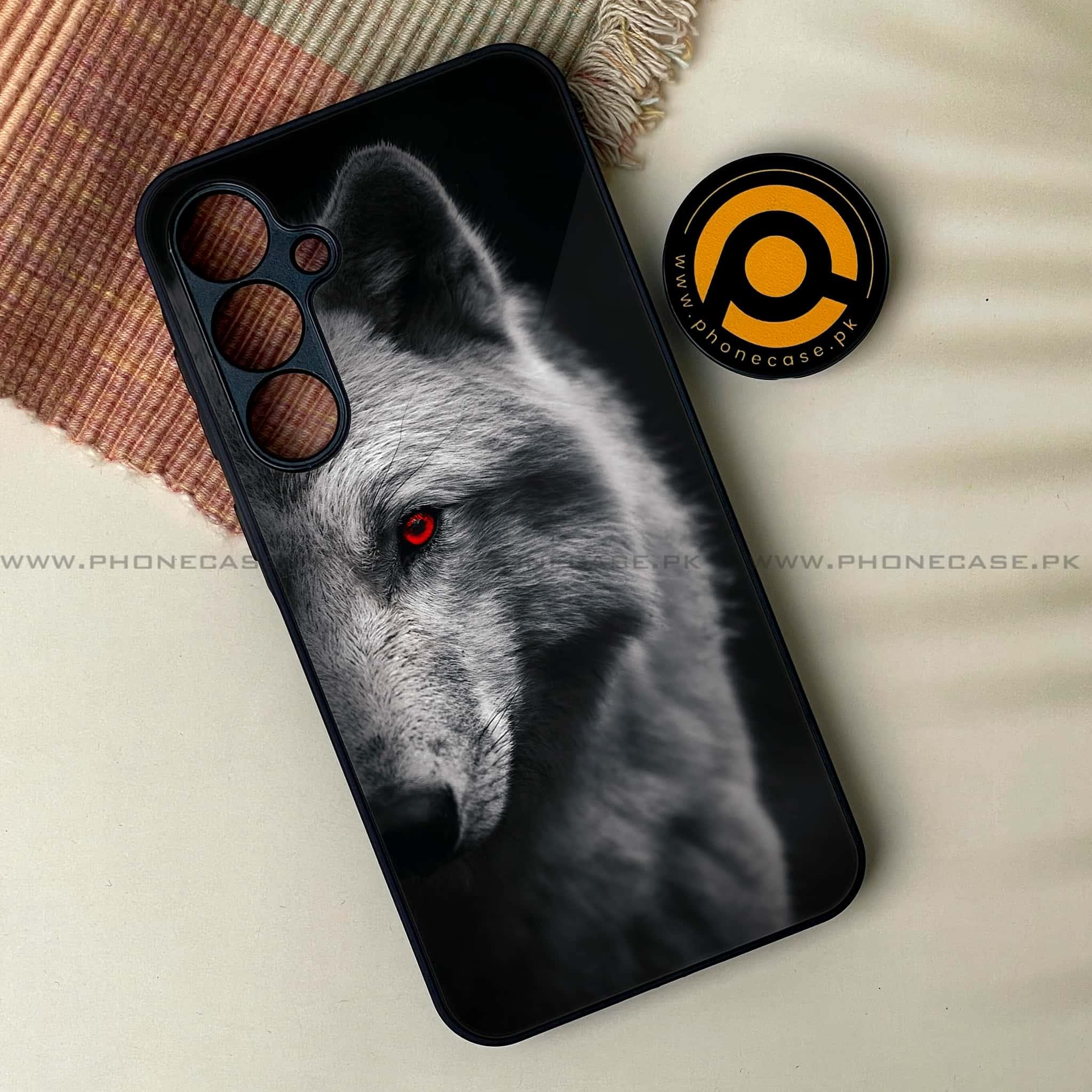 Samsung Galaxy S24 - Wolf Series - Premium Printed Glass soft Bumper shock Proof Case