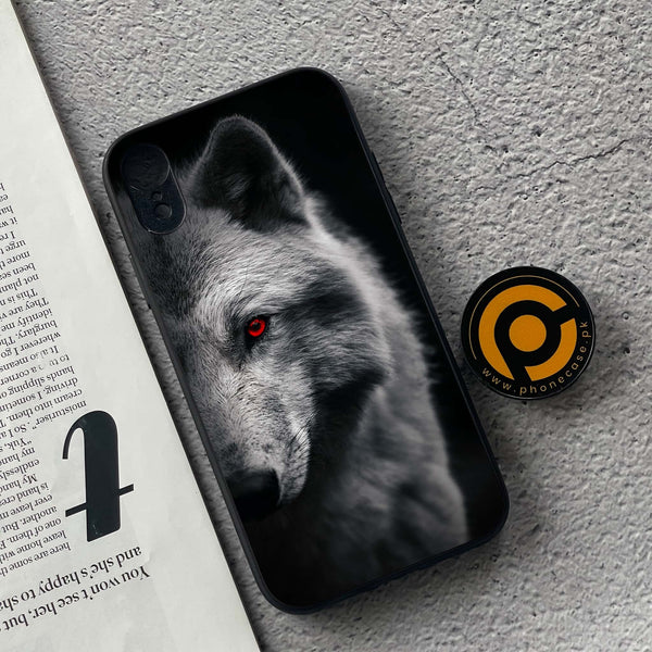 iPhone XR - Wolf  Design 10  Premium Metal Printed soft Bumper shock Proof Case CS-31772