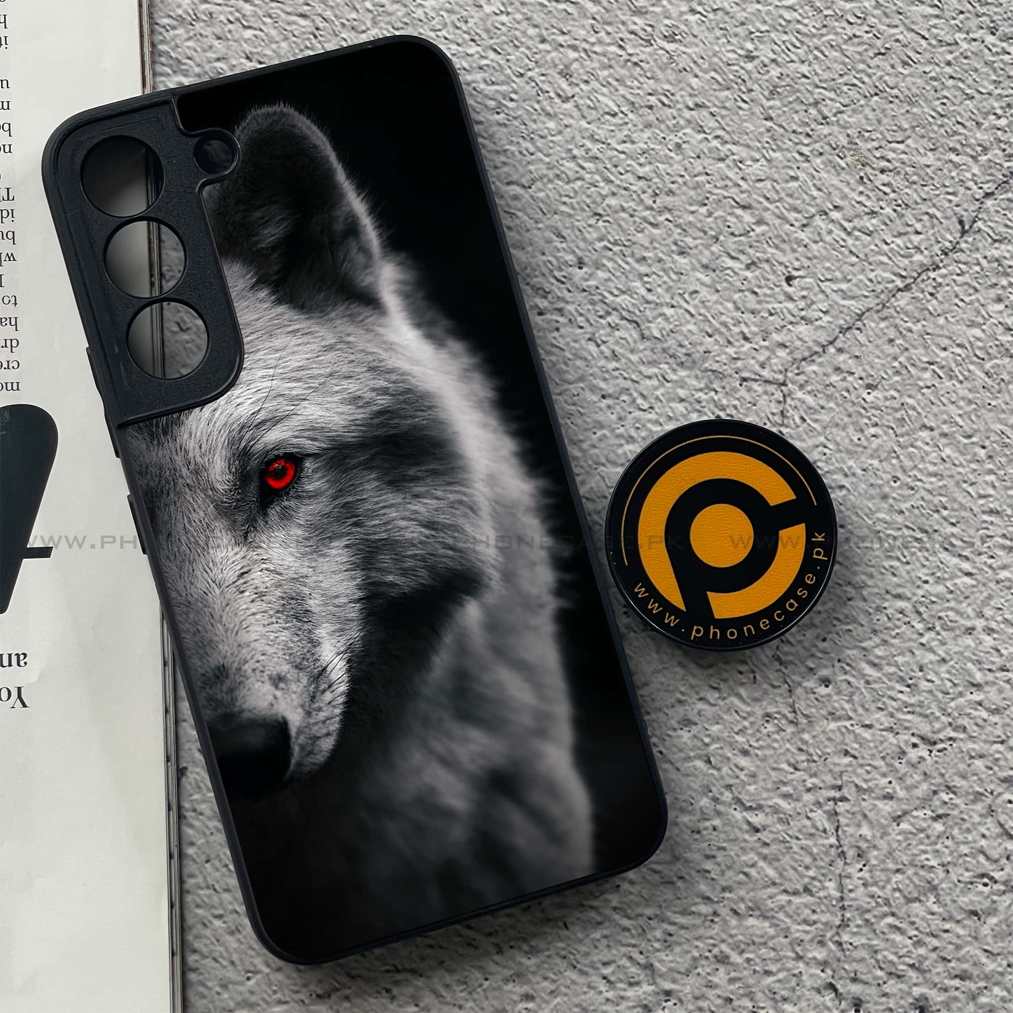 Samsung Galaxy S22 - Wolf Series - Premium Metal Printed soft Bumper shock Proof Case