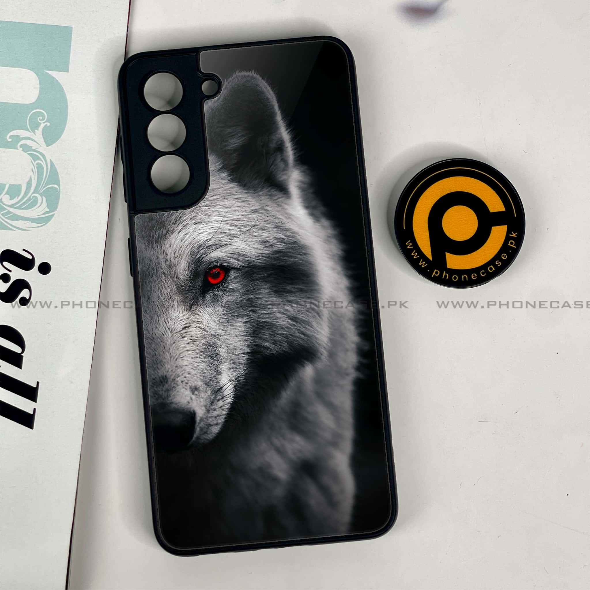 Samsung Galaxy S21 - Wolf Series - Premium Printed Glass soft Bumper shock Proof Case