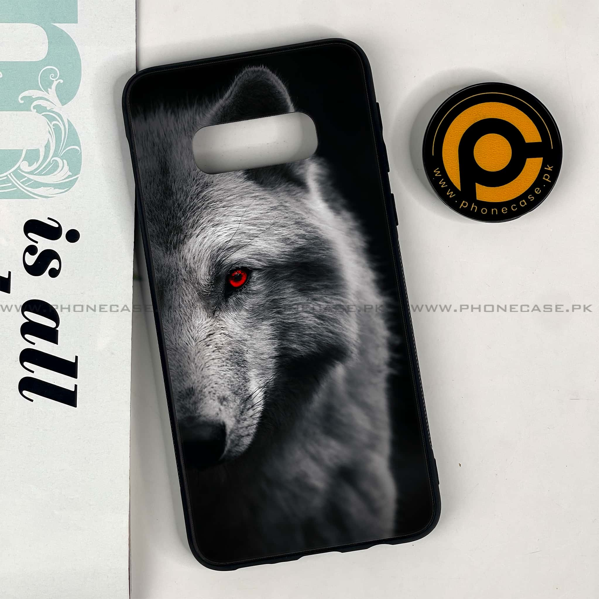 Galaxy S10e - Wolf Series - Premium Printed Glass soft Bumper shock Proof Case