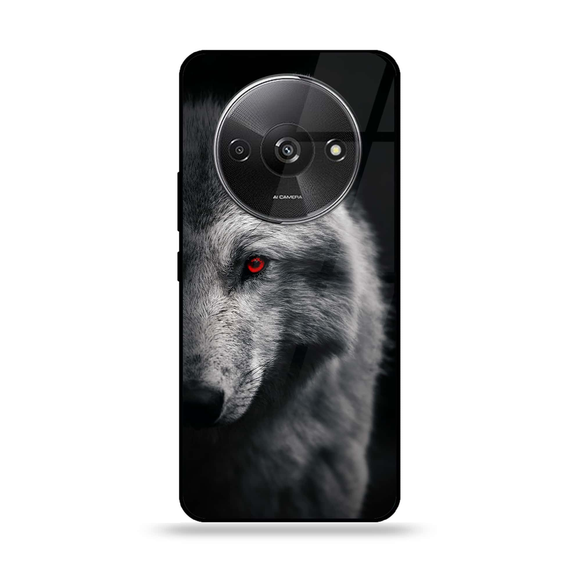 Xiaomi Redmi A3 - Wolf Series - Premium Printed Glass soft Bumper shock Proof Cas