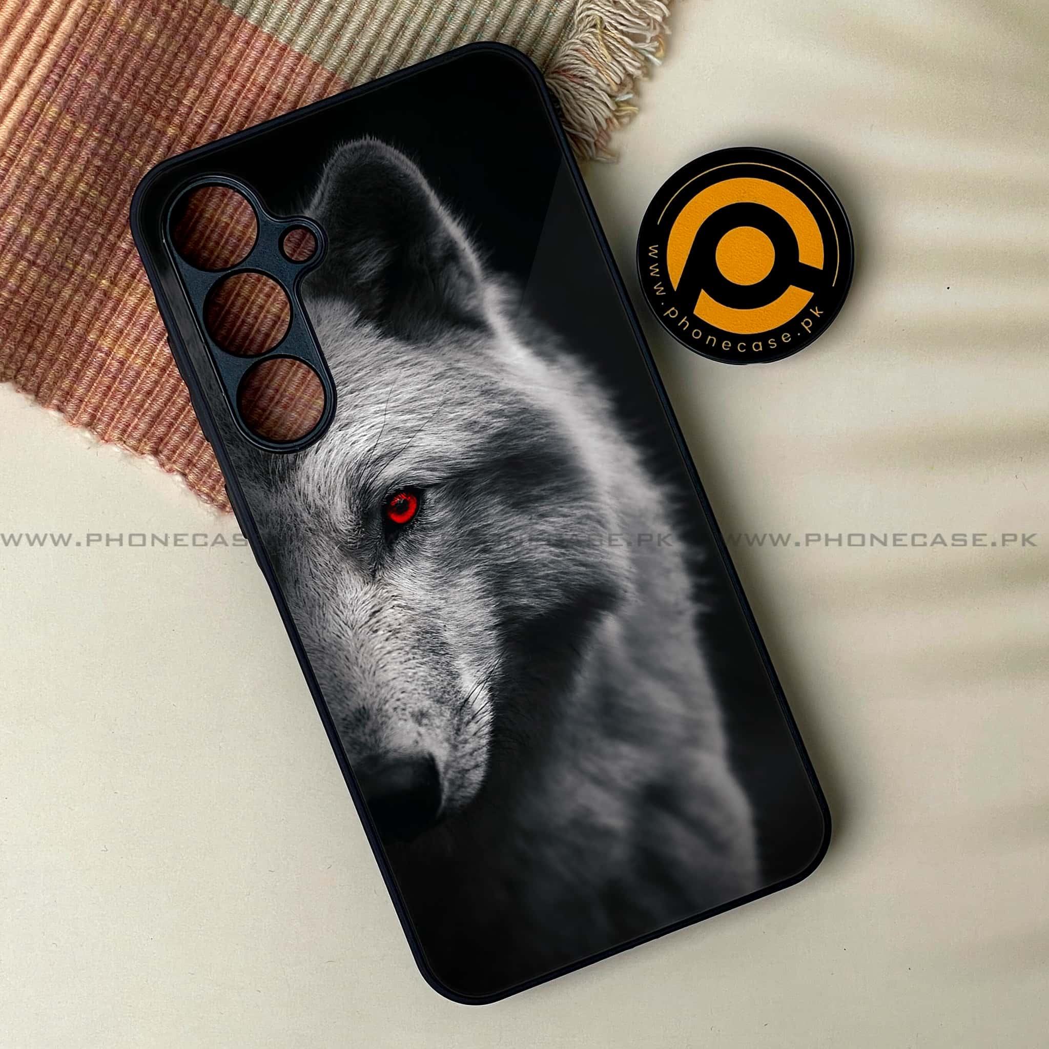 Samsung Galaxy A25 - Wolf Series - Premium Printed Glass soft Bumper shock Proof Case