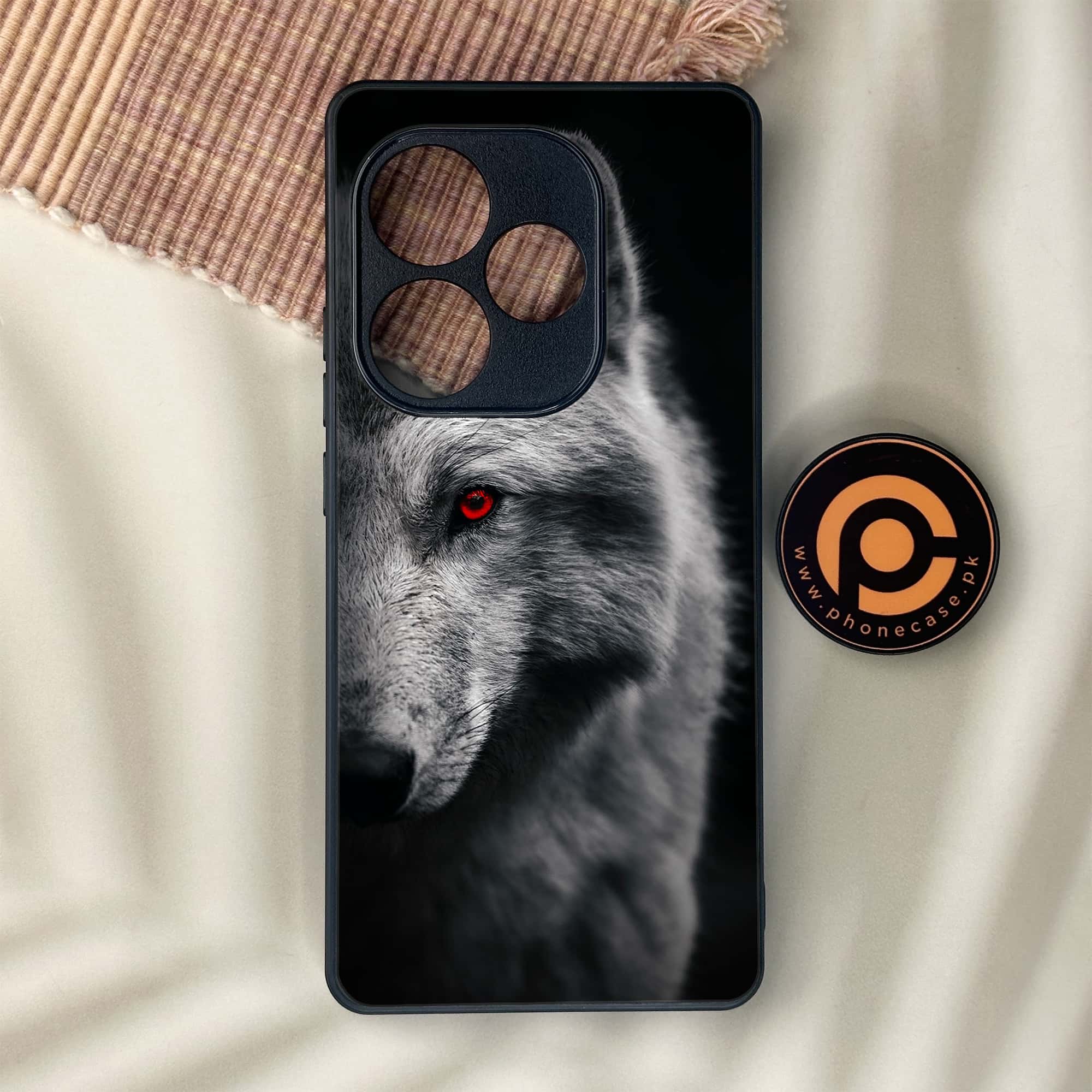 Realme GT 6 - Wolf Series - Premium Metal Printed soft Bumper shock Proof Case