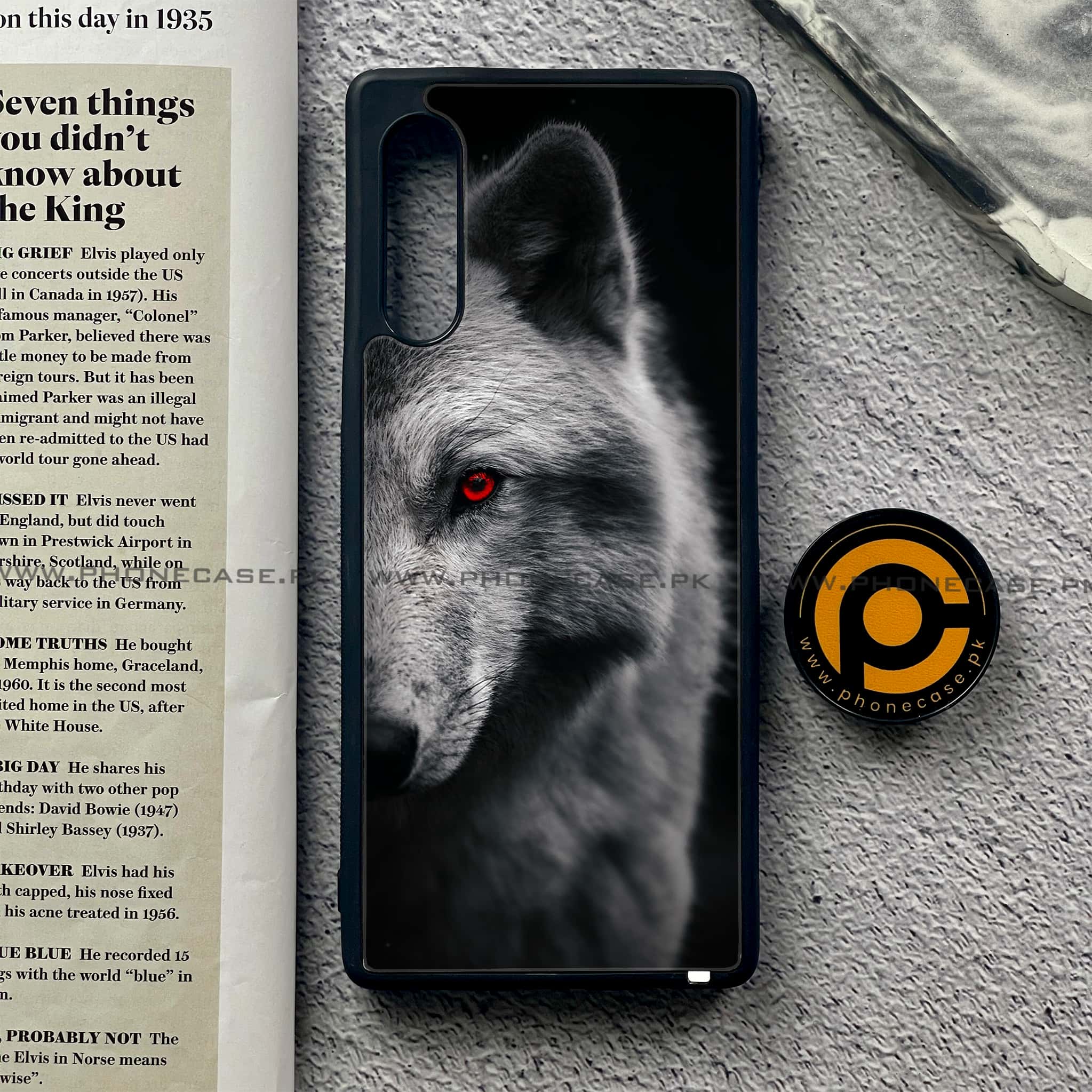 LG G9 - Wolf Series - Premium Metal Printed soft Bumper shock Proof Case