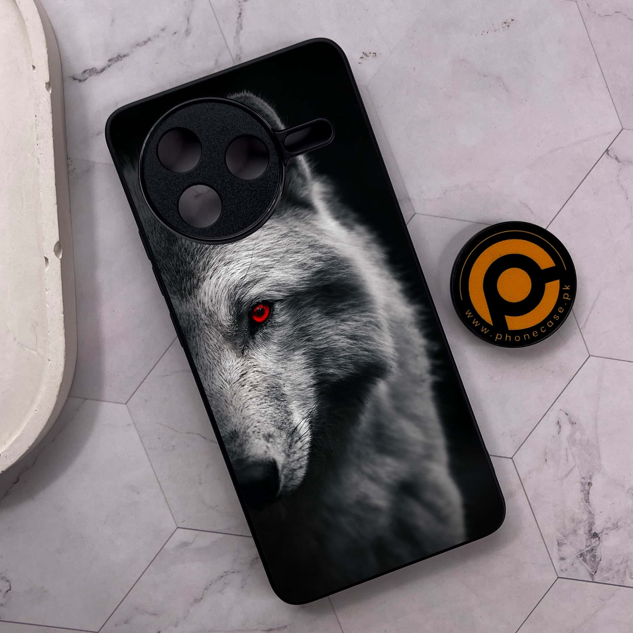 Xiaomi Poco F7 Pro 5G - Wolf Series - Premium Metal Printed soft Bumper shock Proof Case