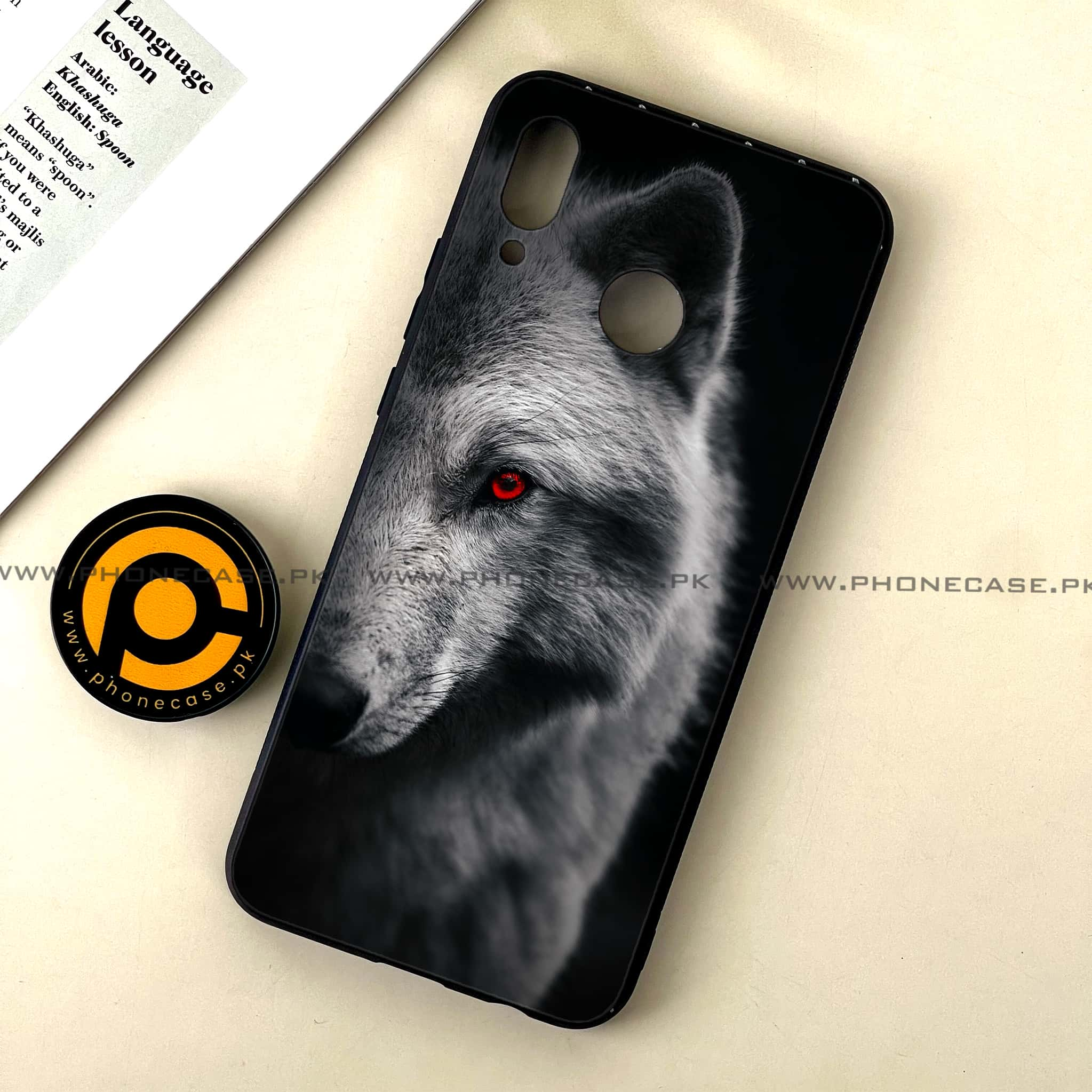 Huawei Nova 3 - Wolf Series - Premium Printed Glass soft Bumper shock Proof Case