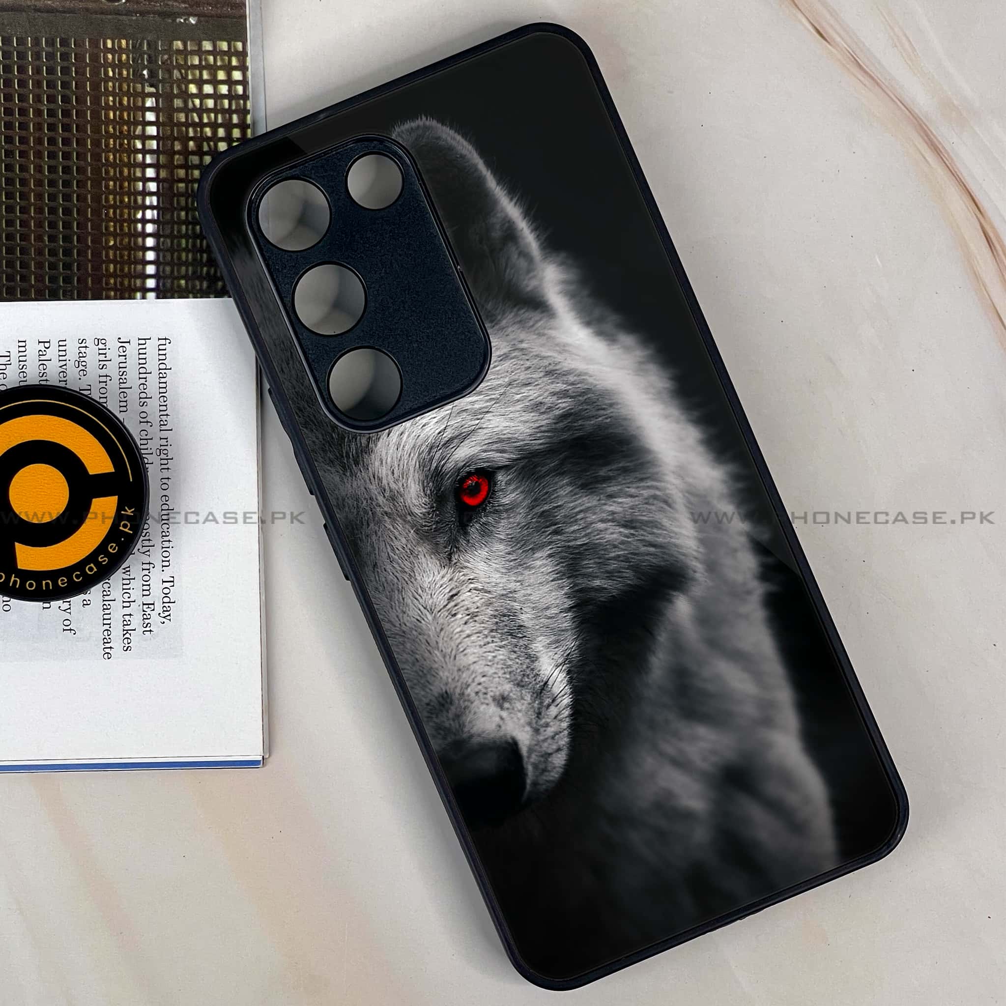 Vivo Y200e - Wolf Series - Premium Metal Printed soft Bumper shock Proof Case
