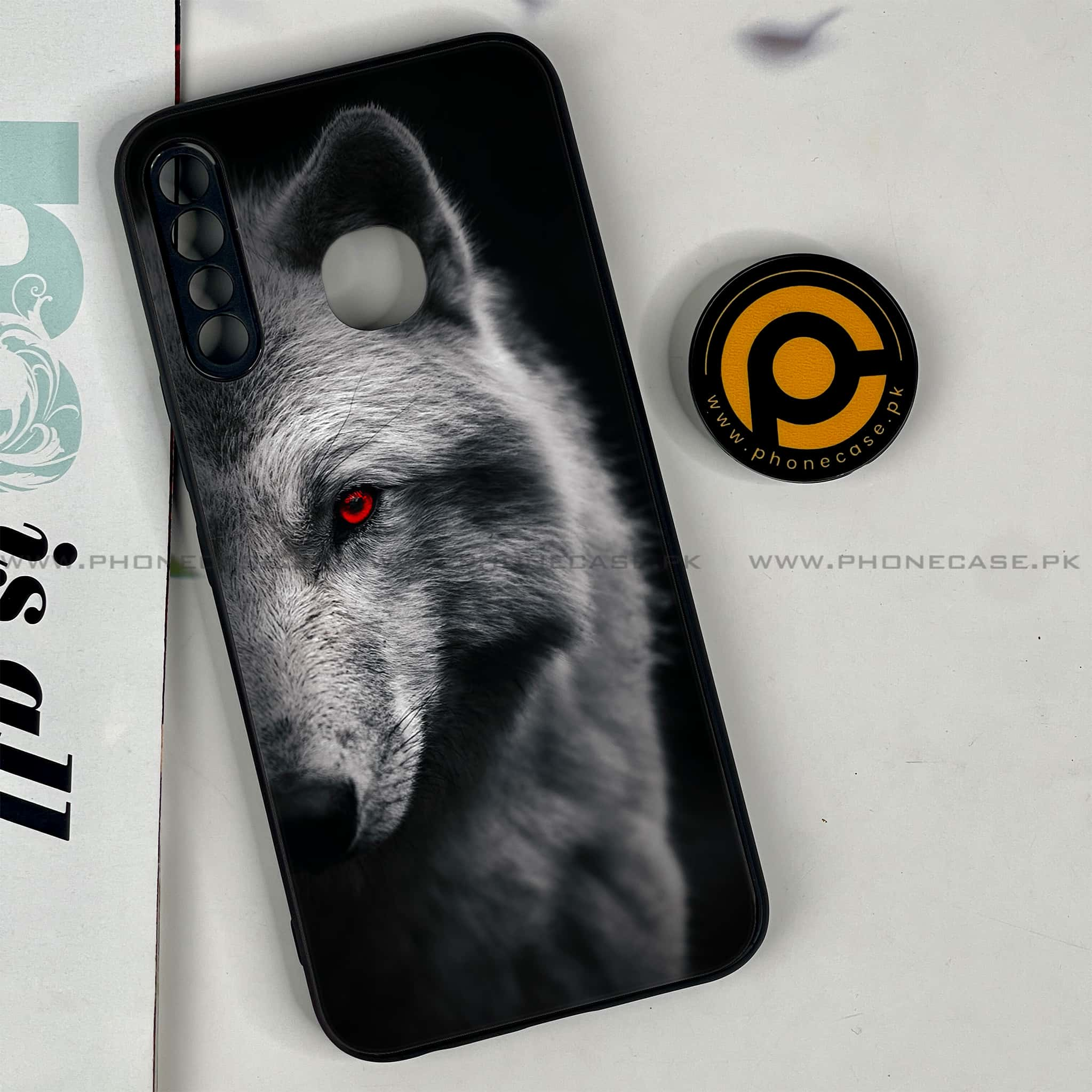 Infinix Hot 8 Lite - Wolf Series - Premium Printed Glass soft Bumper shock Proof Case