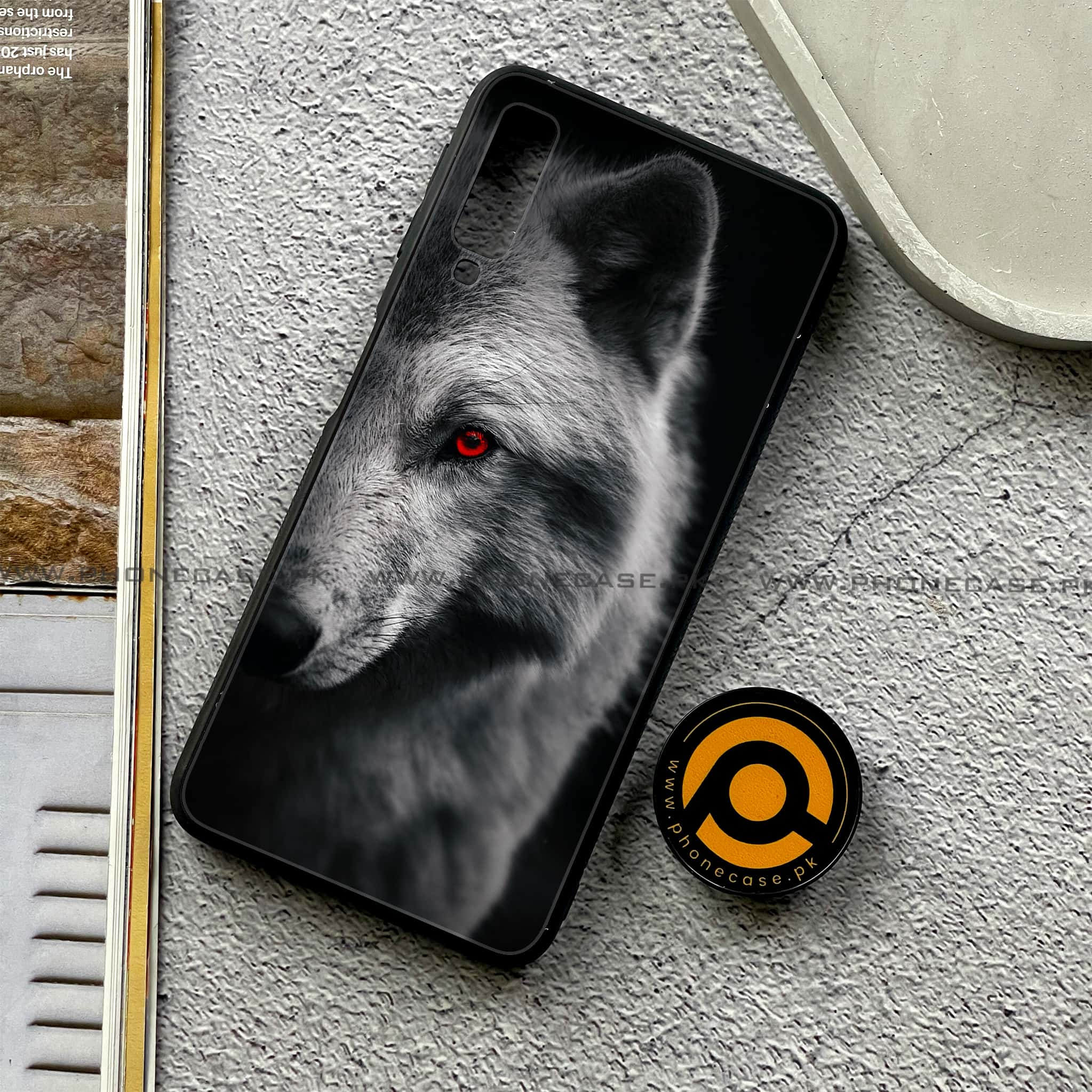 Galaxy A7 2018 - Wolf Series - Premium Printed Metal soft Bumper shock Proof Case