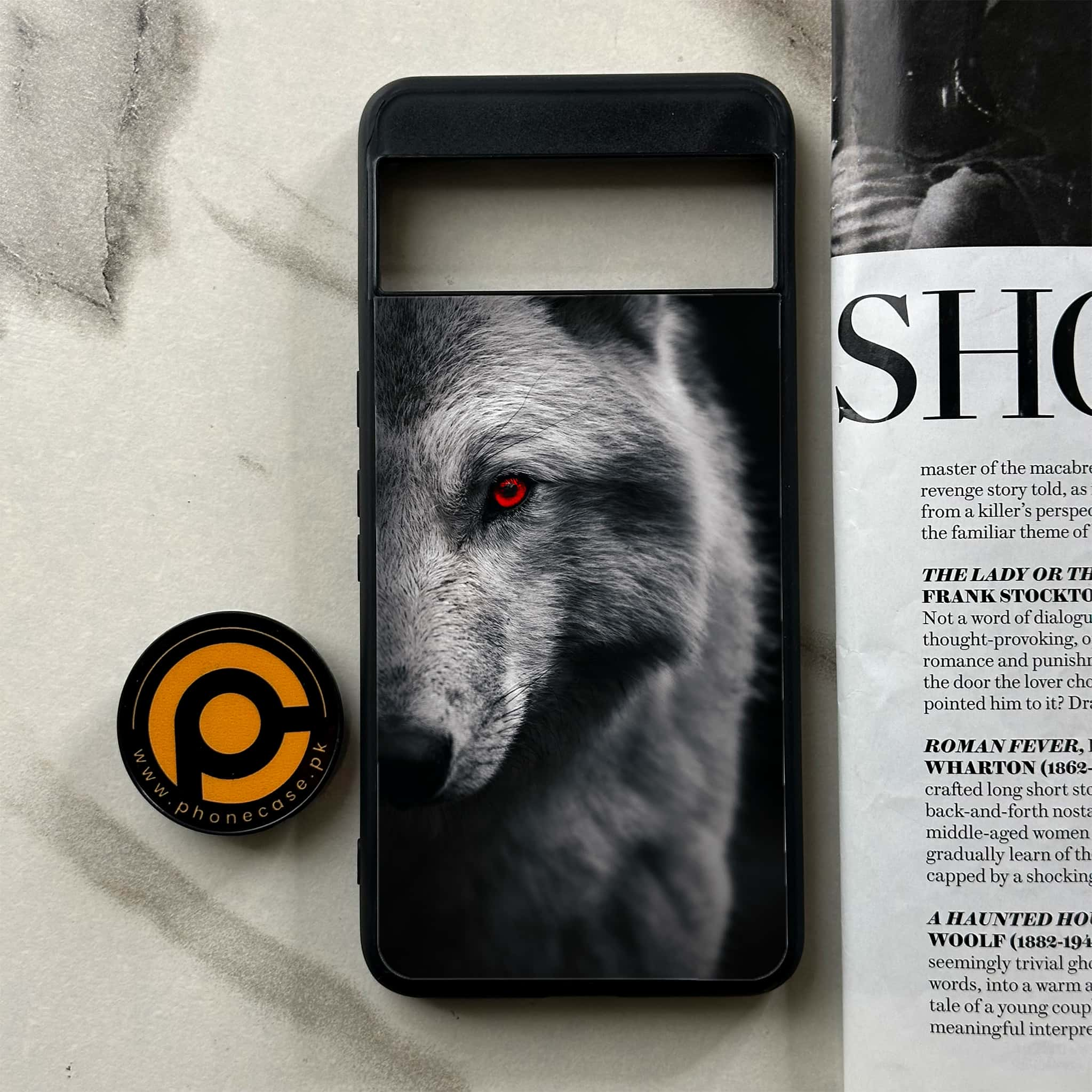 Google Pixel 8 Pro - Wolf Series - Premium Printed Glass soft Bumper shock Proof Case