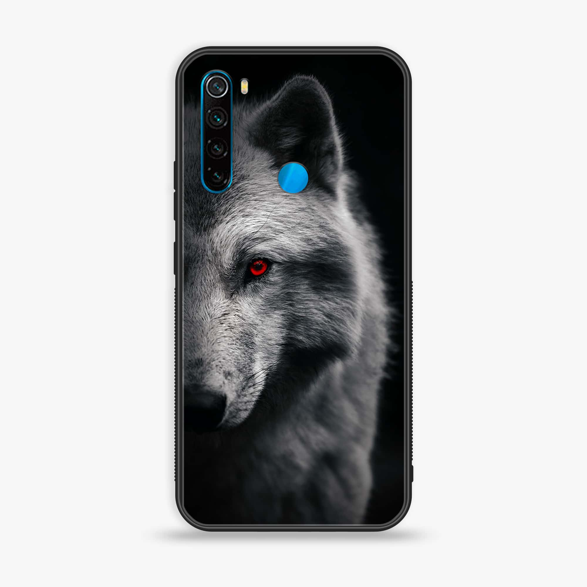 Redmi Note 8 - Wolf Series - Premium Printed Glass soft Bumper shock Proof Case