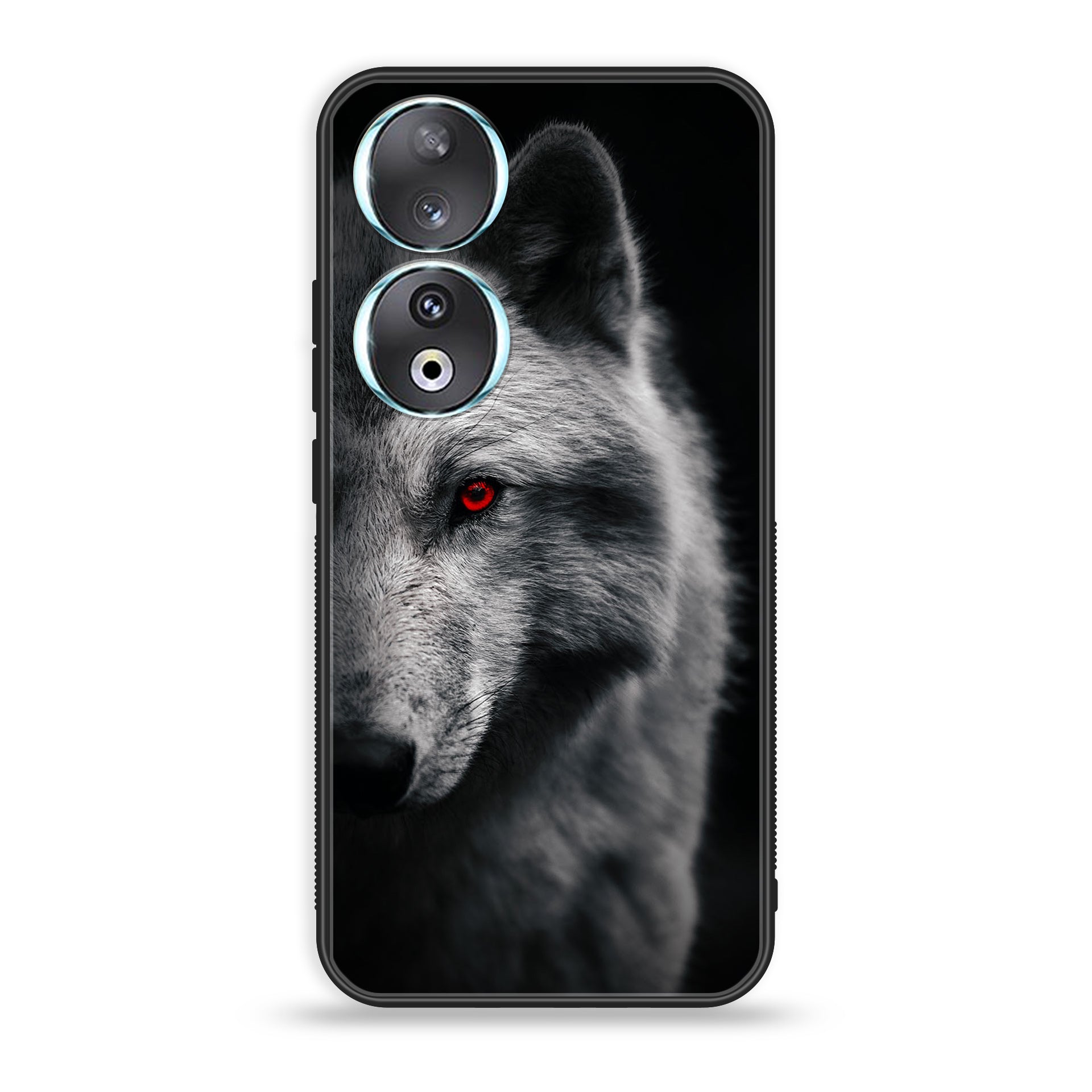 Huawei Honor 90 - Wolf Series - Premium Printed Glass soft Bumper shock Proof Case