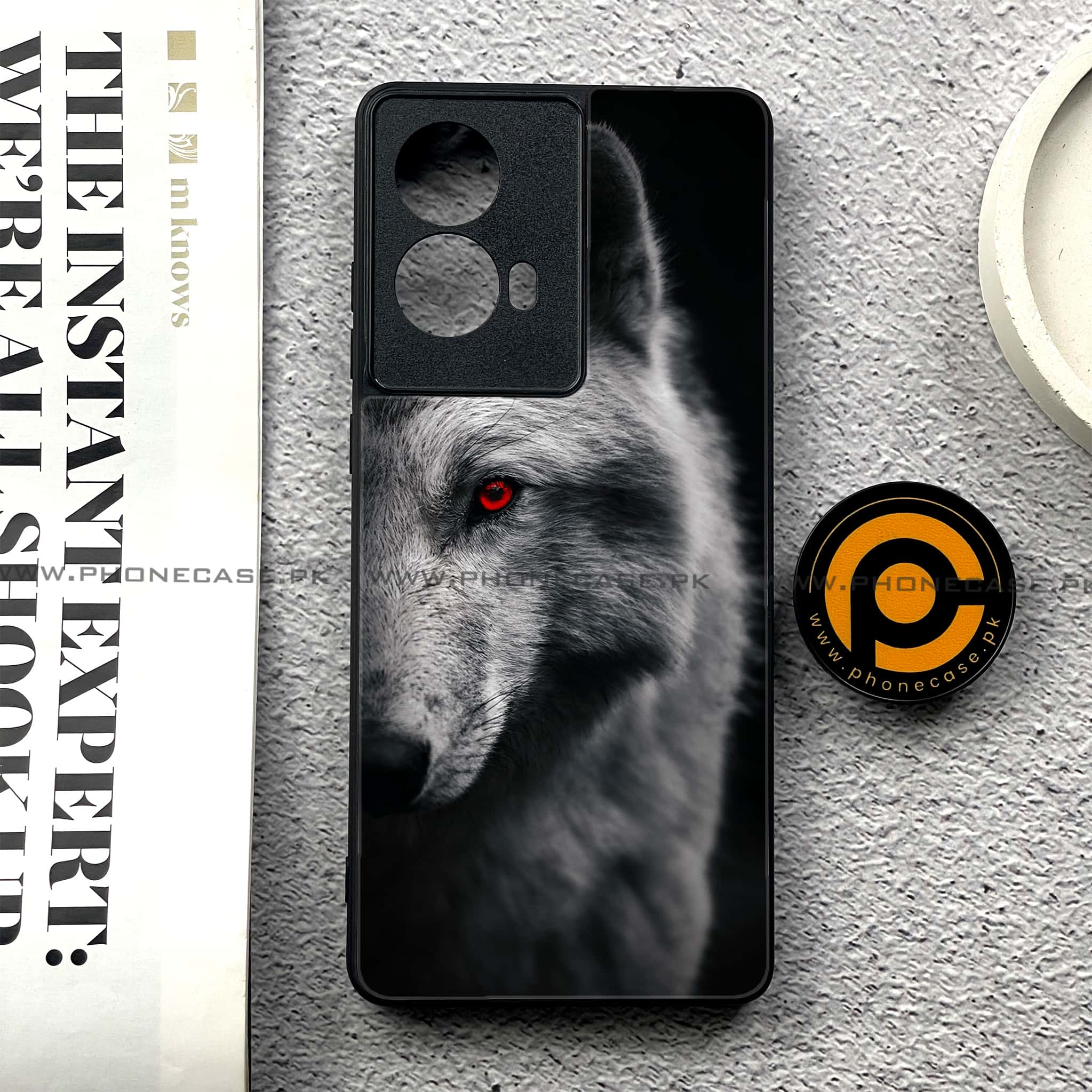 Moto G85 - Wolf Series - Premium Printed Glass soft Bumper shock Proof Case