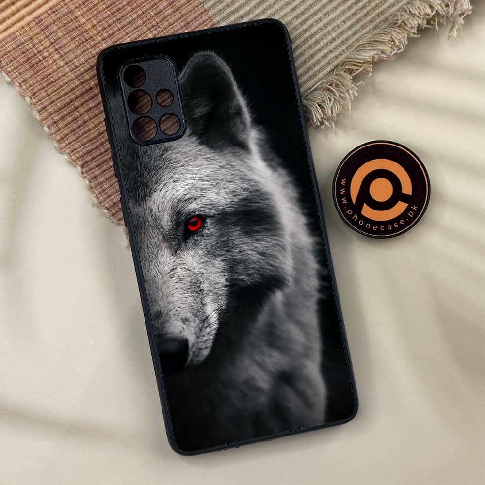Samsung Galaxy A71 -  Wolf Series - Premium Metal Printed soft Bumper shock Proof Case