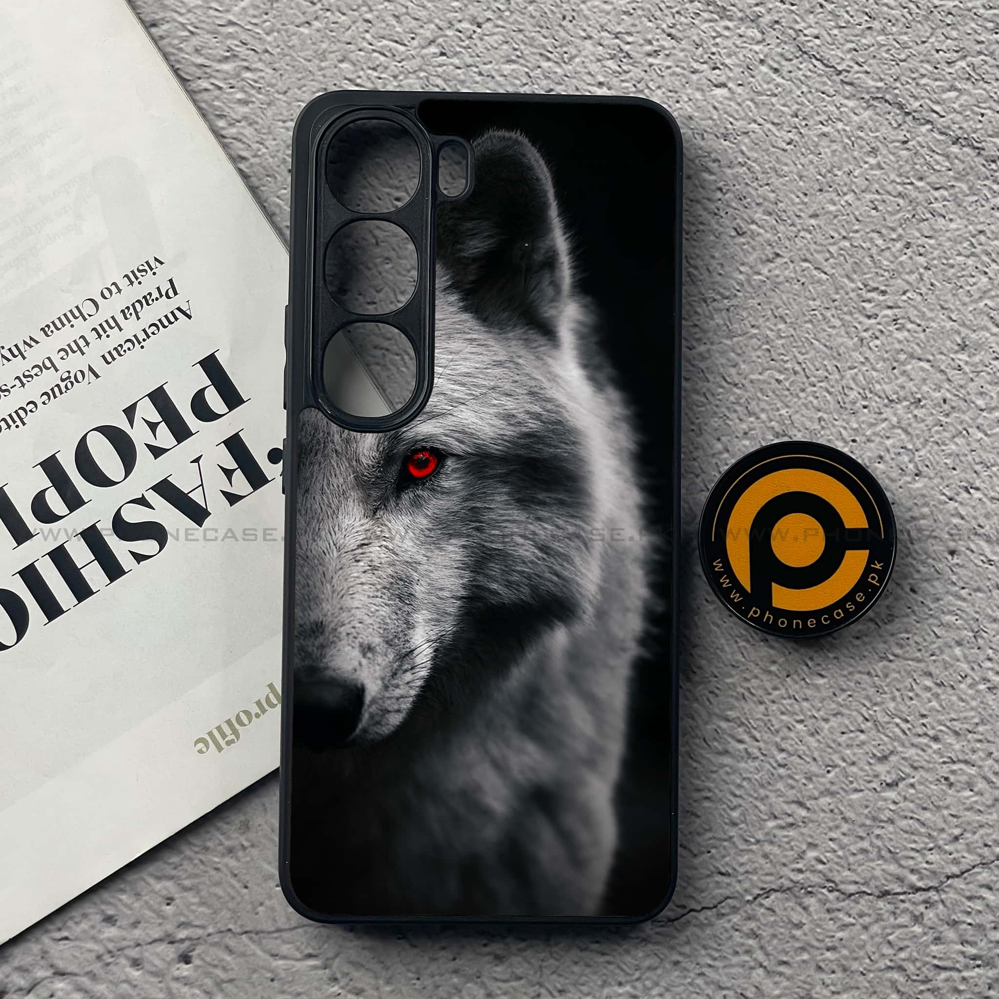 Vivo Y200 4G - Wolf Series - Premium Metal Printed soft Bumper Shock Proof Case