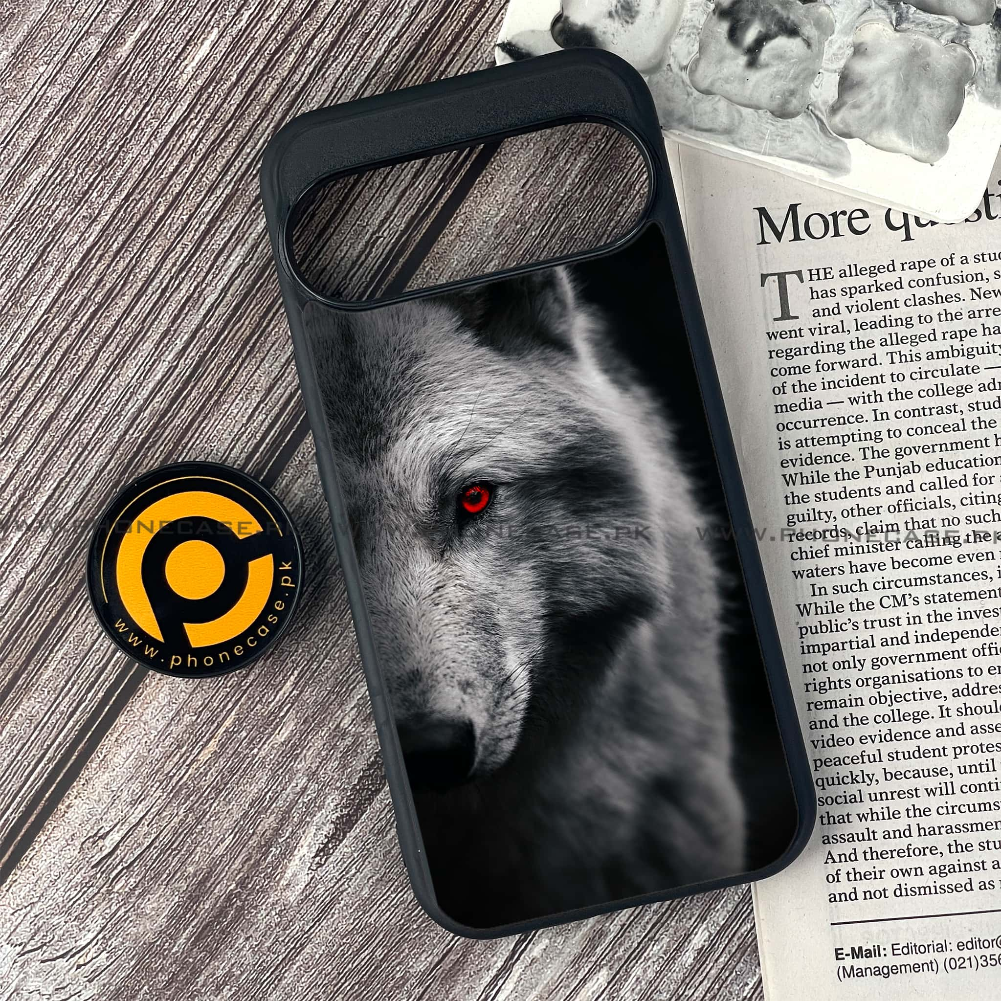 Google Pixel 9 - Wolf Series - Premium Printed Glass soft Bumper shock Proof Case