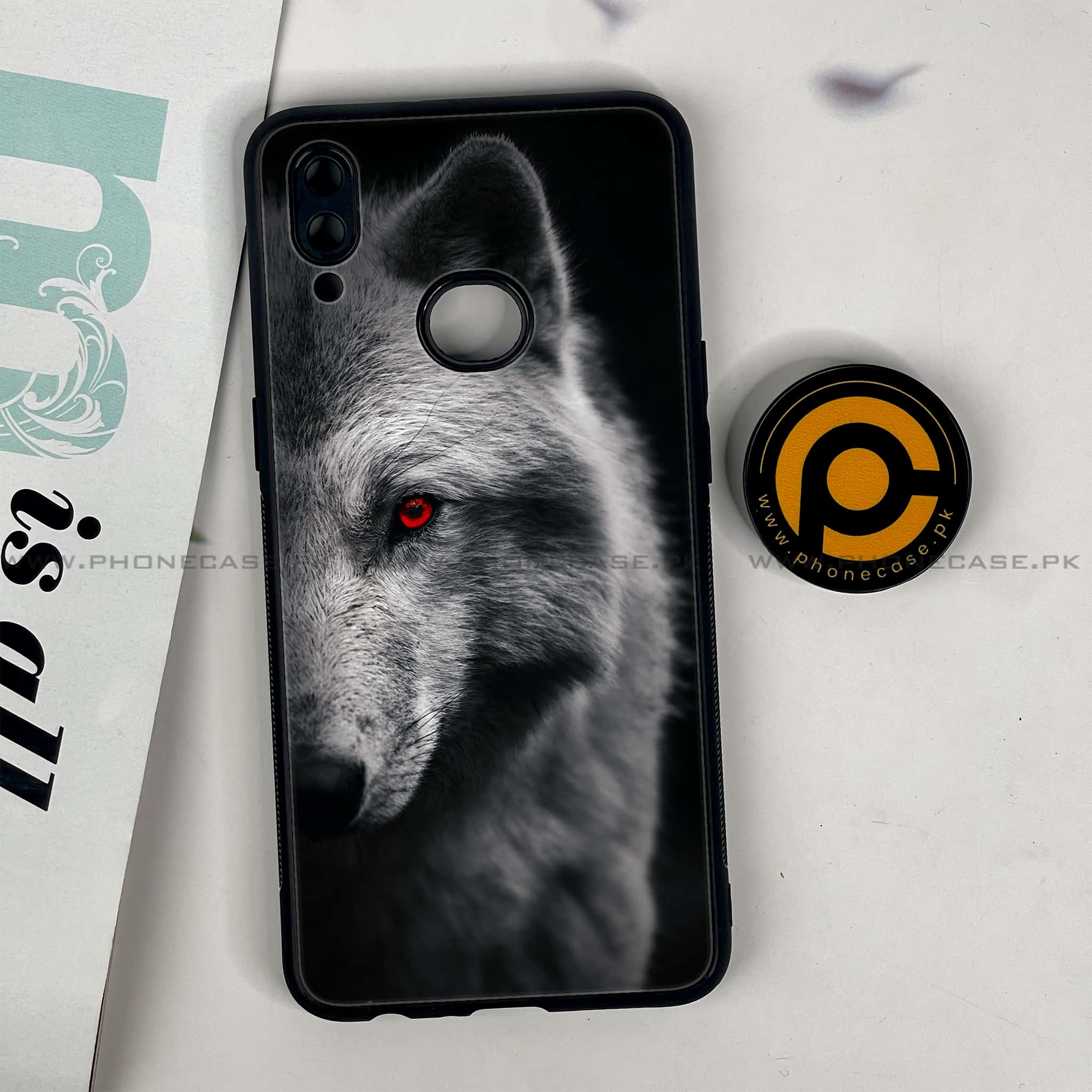 Galaxy A10s - Wolf Series - Premium Printed Glass soft Bumper shock Proof Case