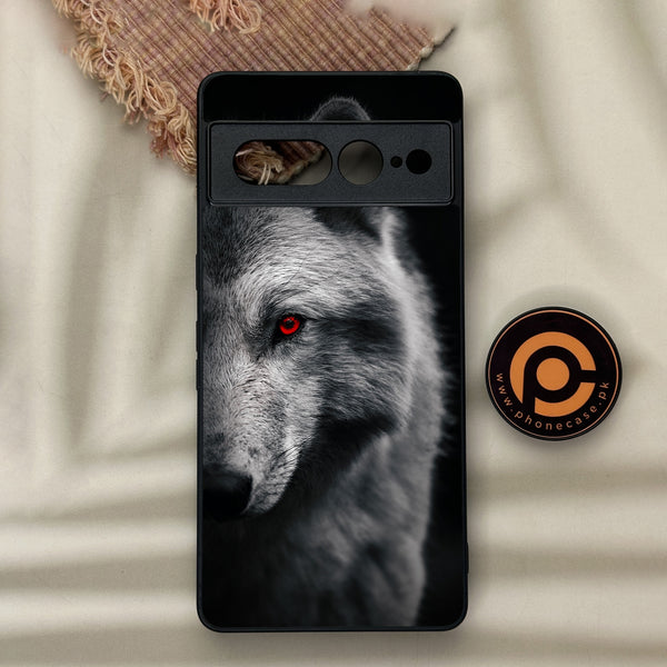 Google Pixel 7 Pro - Wolf Design 10 - Premium Metal Printed soft Bumper Shock Proof Case CS-36609