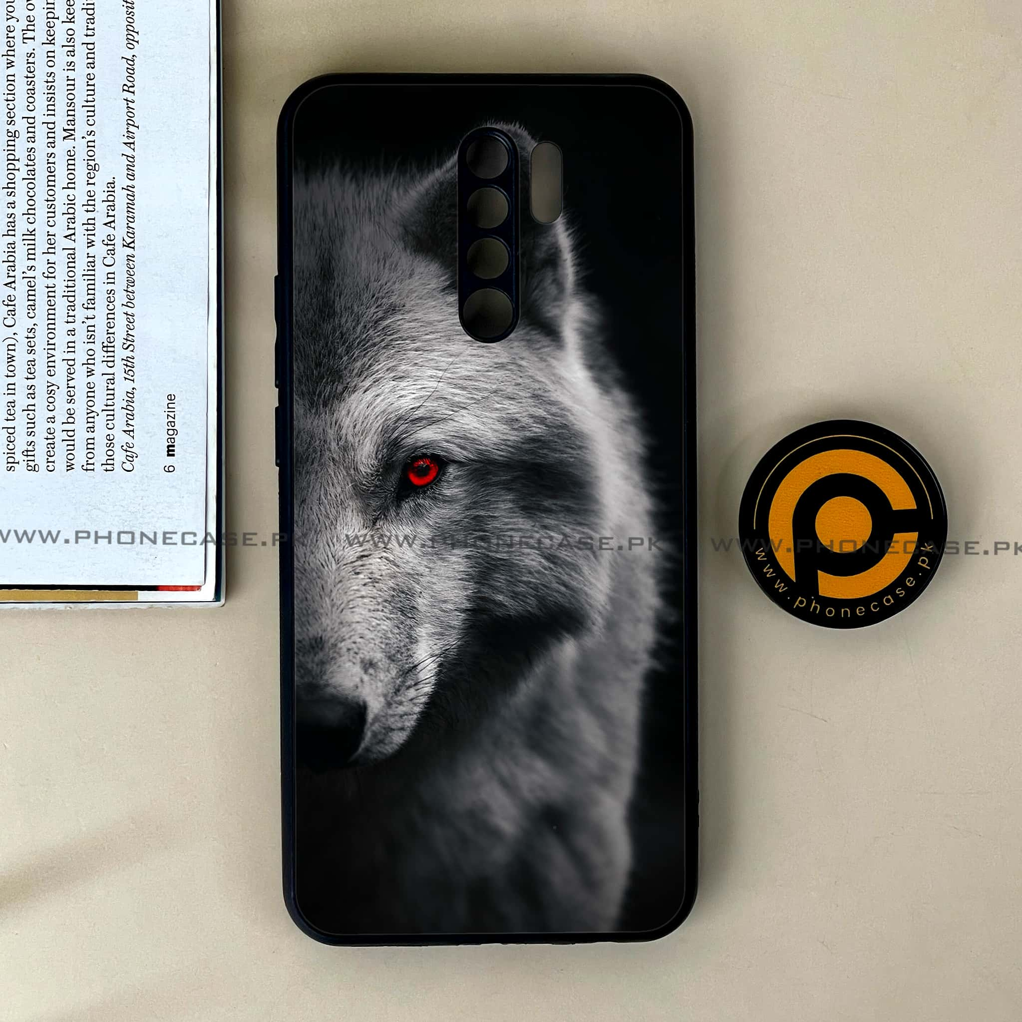 Xiaomi Redmi 9 - Wolf Series - Premium Printed Glass soft Bumper shock Proof Case