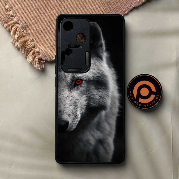 Vivo V30 - Wolf Design 10 - Premium Printed Glass soft Bumper shock Proof Case  CS-46622