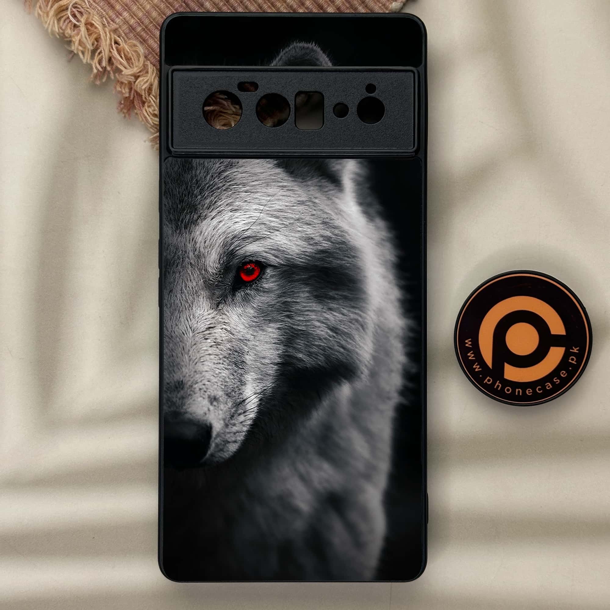 Google Pixel 6A - Wolf Series - Premium Metal Printed soft Bumper Shock Proof Case